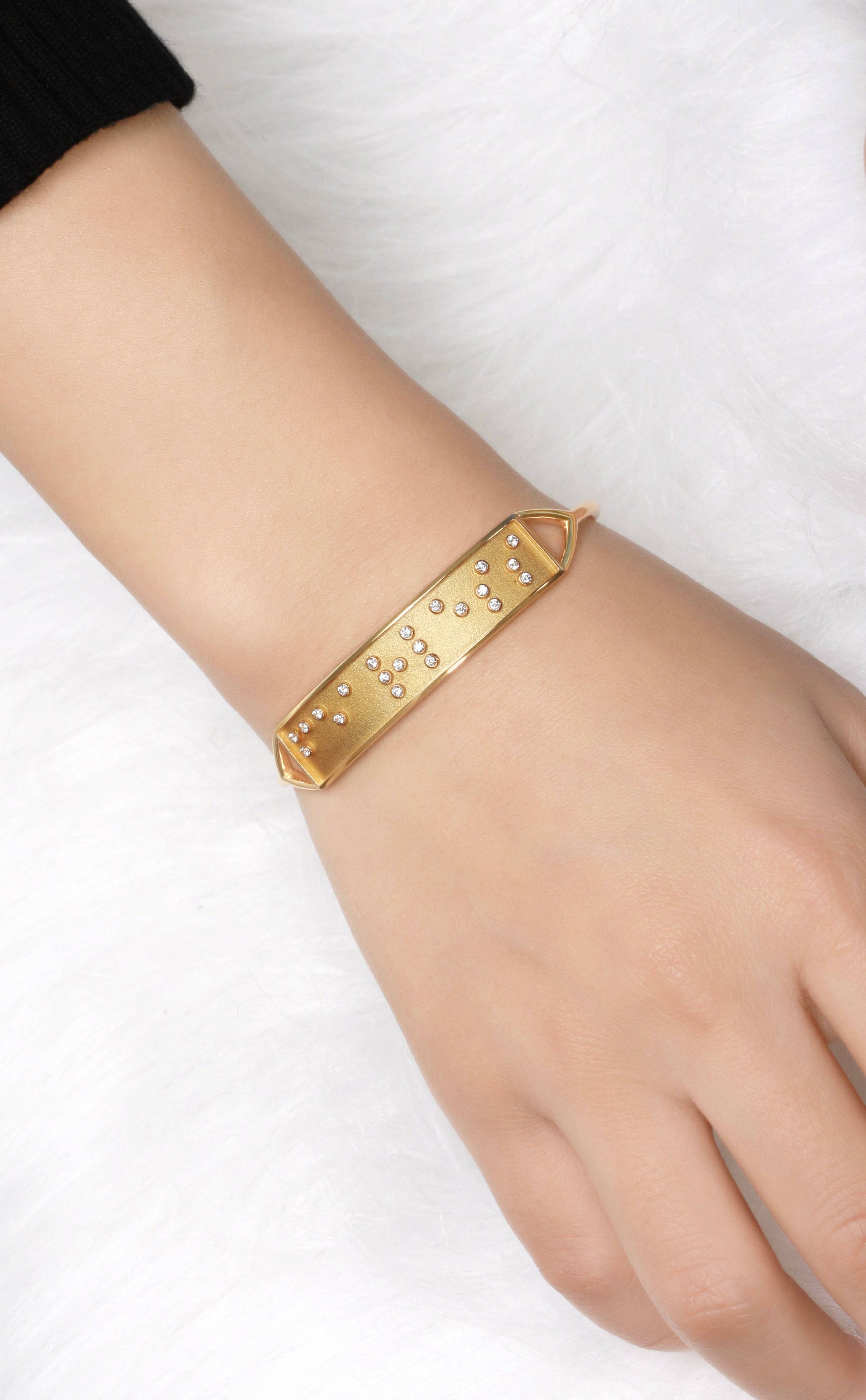 Touchstone Limitless Cuff Gold on model
