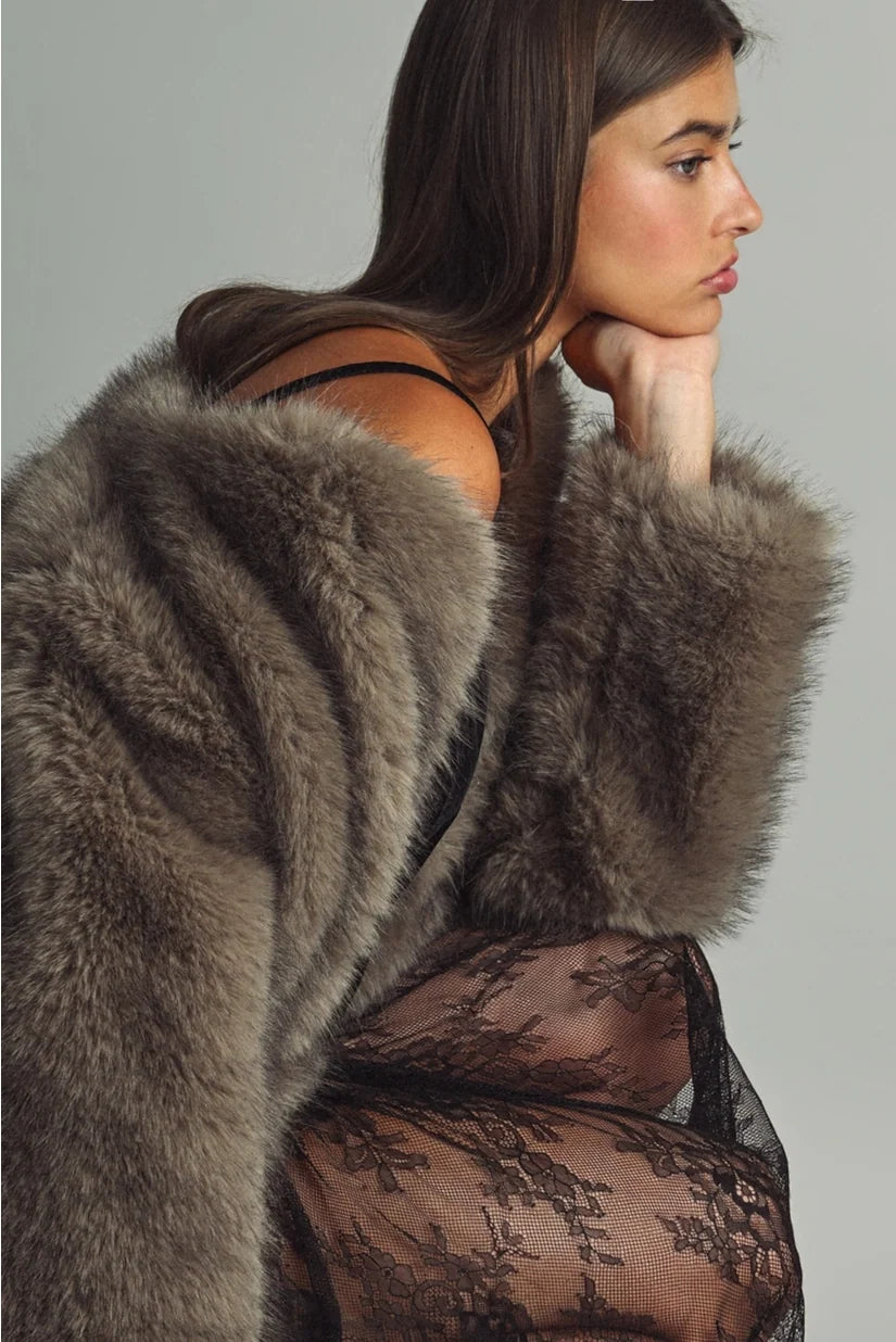 Miou Muse | Lottie Faux Fur Jacket | Sweetest Stitch Boutique Richmond