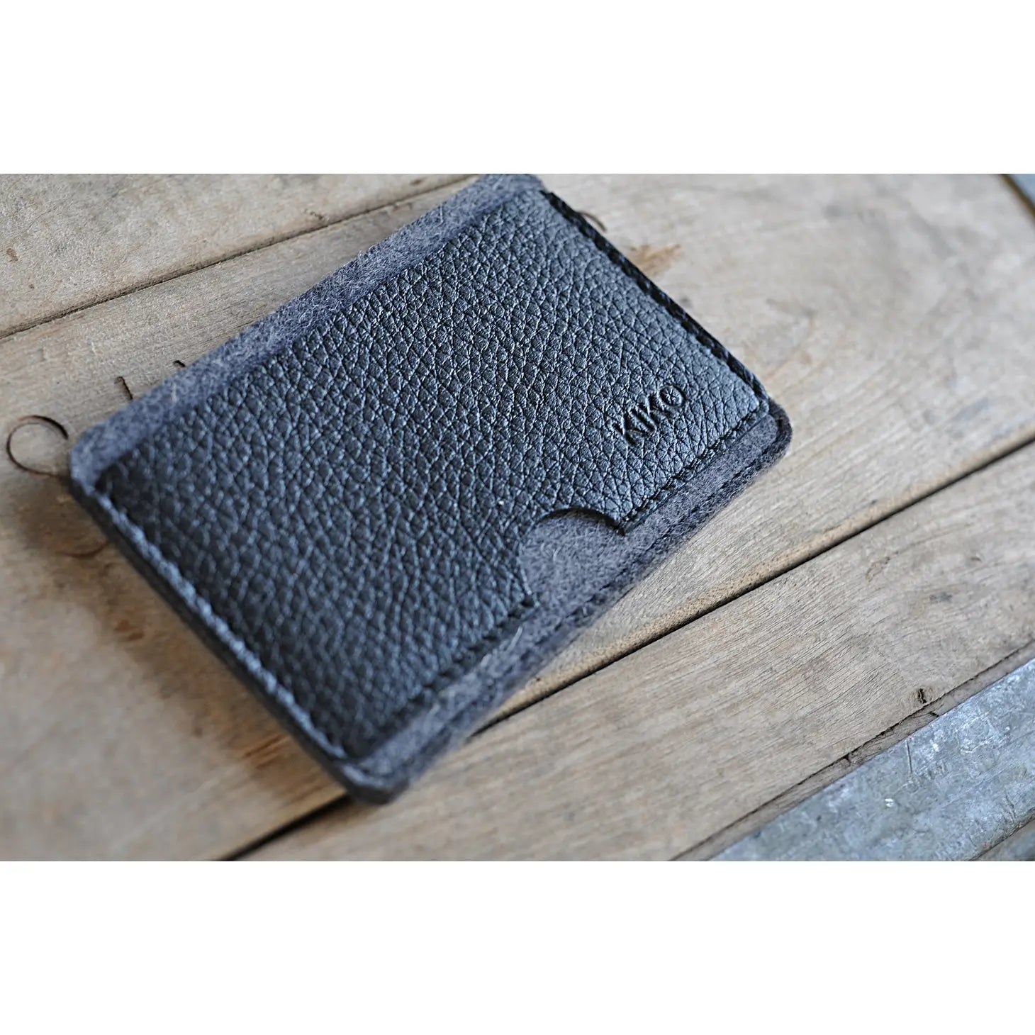 Kiko Leather Black Combo Card Case #142 - Athena's Fashion Boutique
