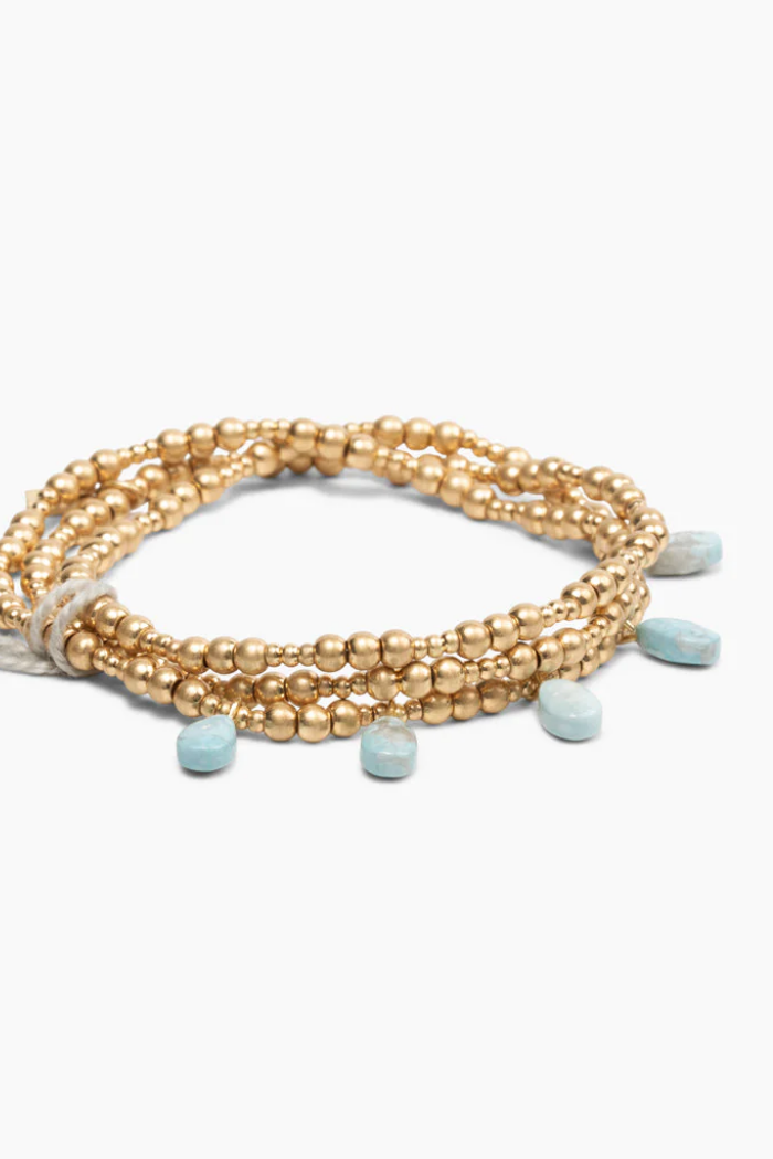 Timeless/Blue Howlite/Gold Main