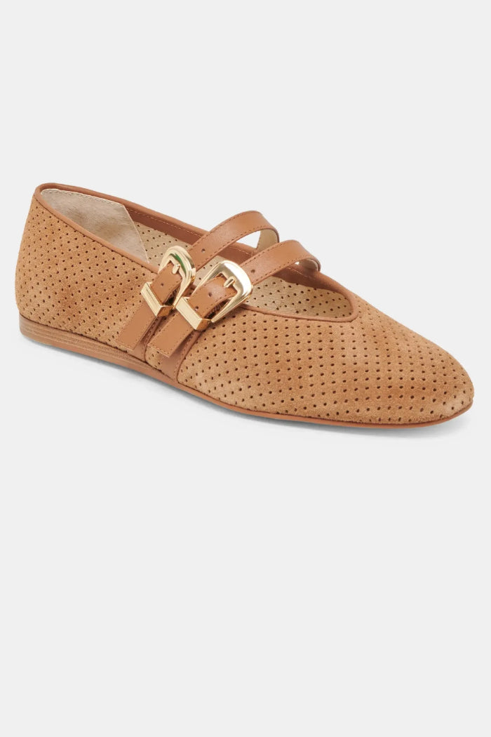 Pecan Perforated Suede