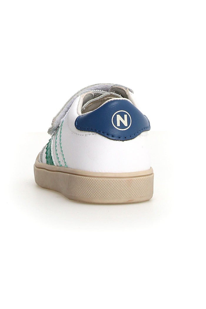 CALF/SUEDE WHITE-GREEN-AZURE
