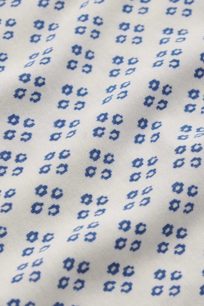 Petite Batik Ivory/Denim Blue