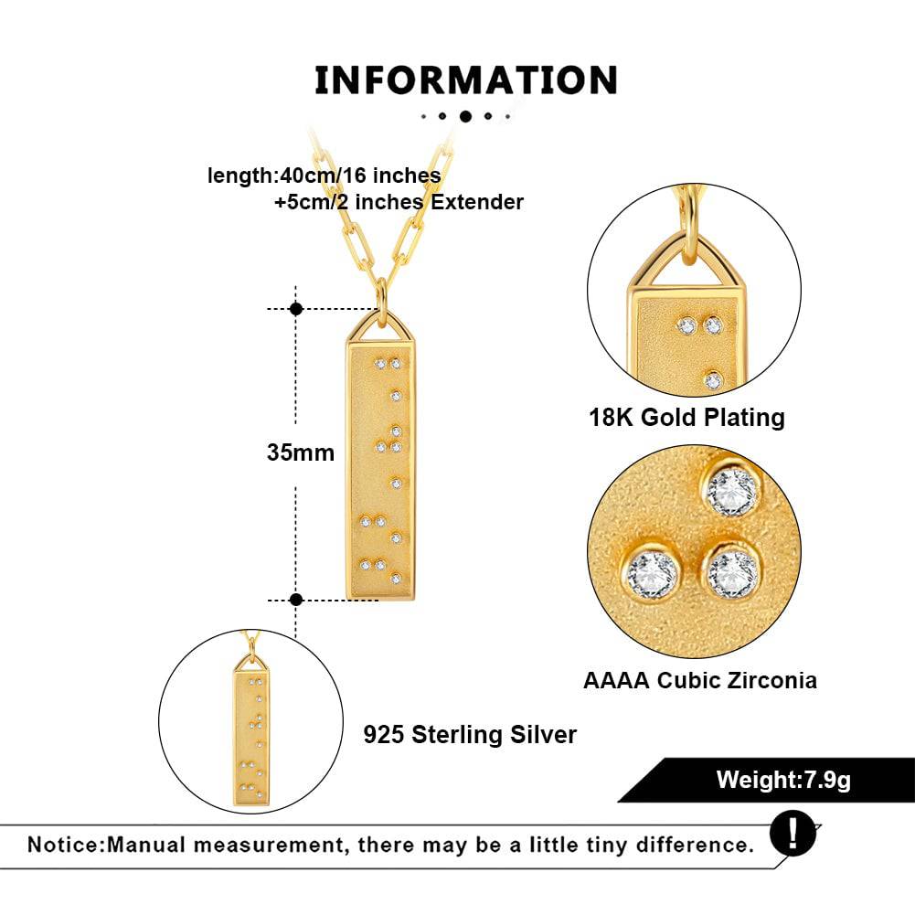 Touchstone Badass Bar Necklace Gold