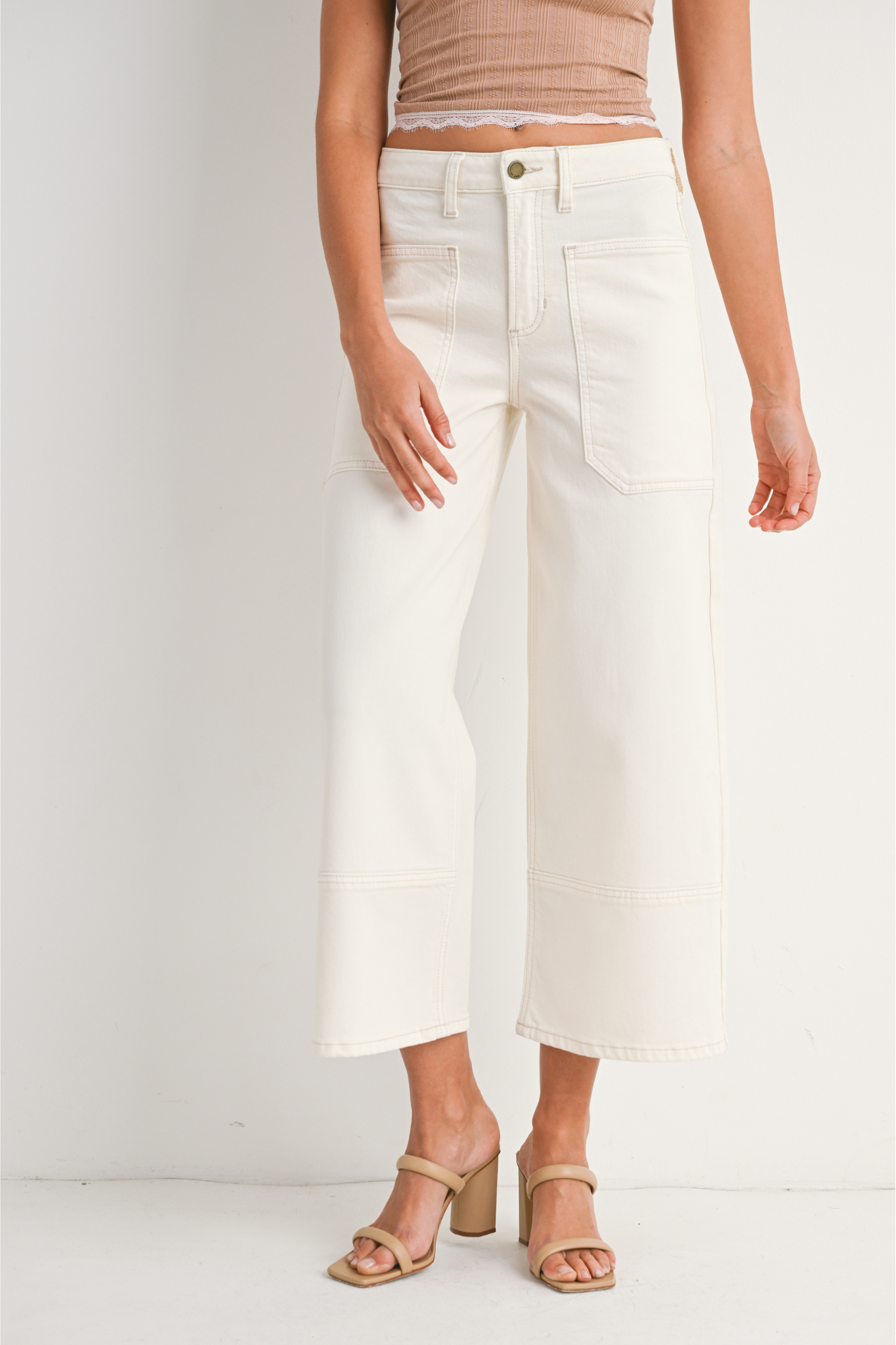 Just Black Denim | Brooke Wide Leg Cropped Jeans | Sweetest Stitch