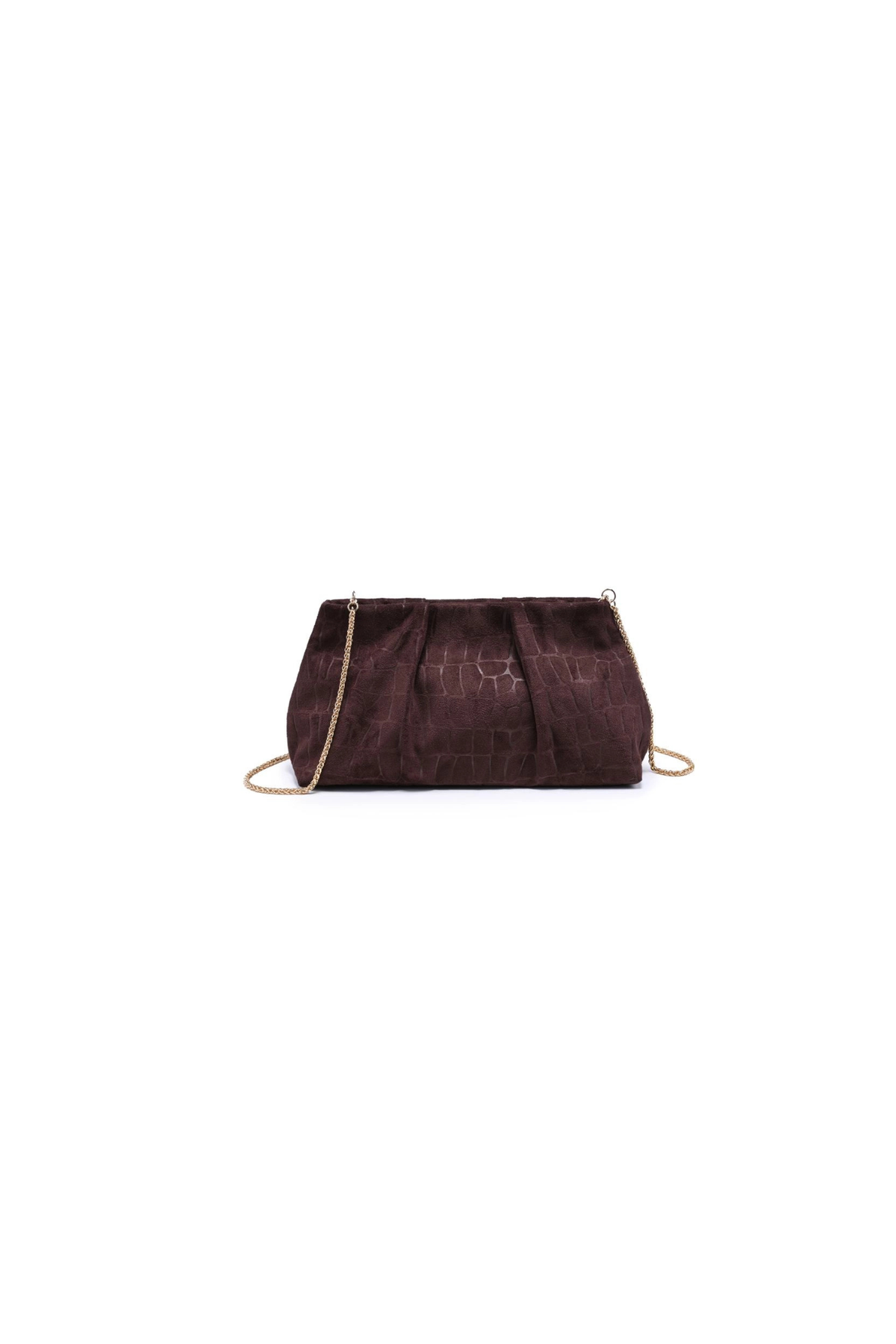 Moda Luxe | Elva Suede Clutch - Chocolate | Sweetest Stitch Boutique