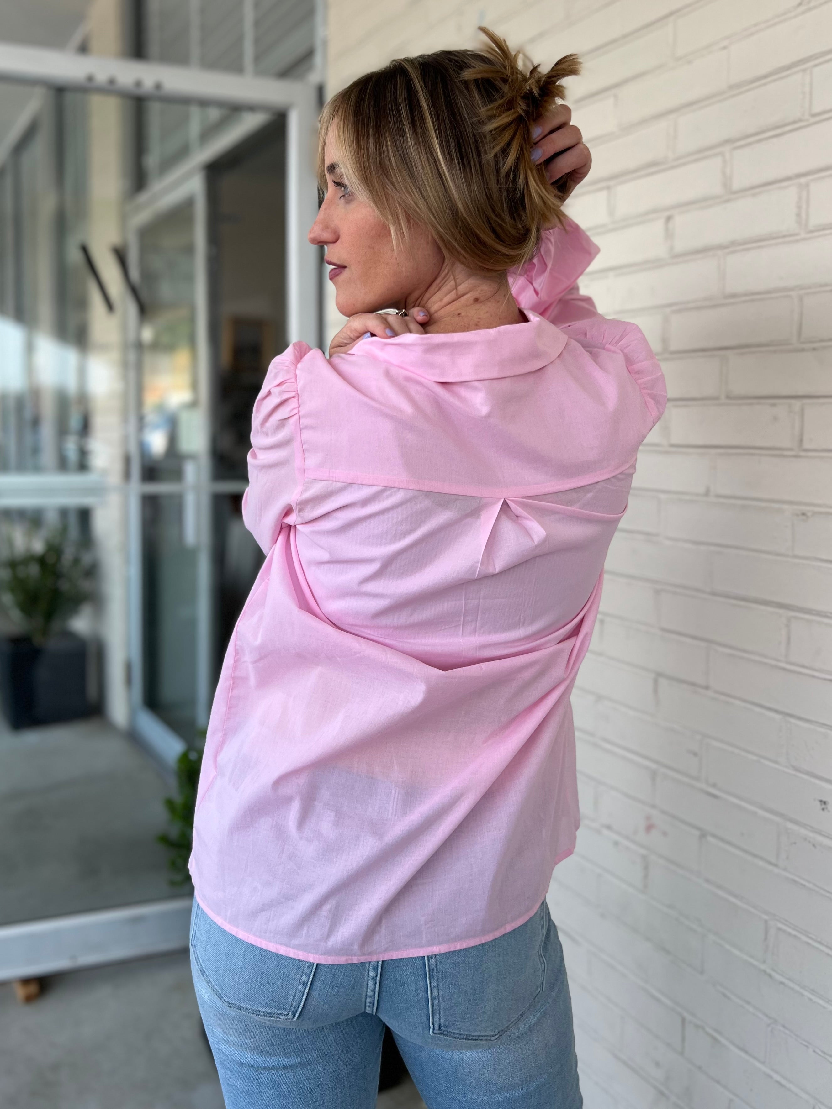 Lalavon | Pink Button Up Cora Shirt | Sweetest Stitch Boutique