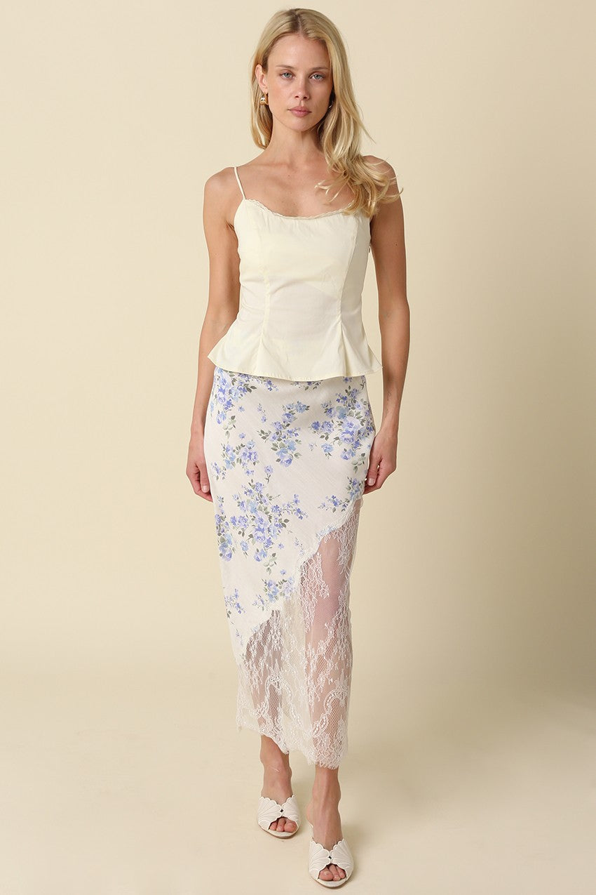 Olivaceous | Magnolia Floral Midi Skirt | Sweetest Stitch Boutique RVA