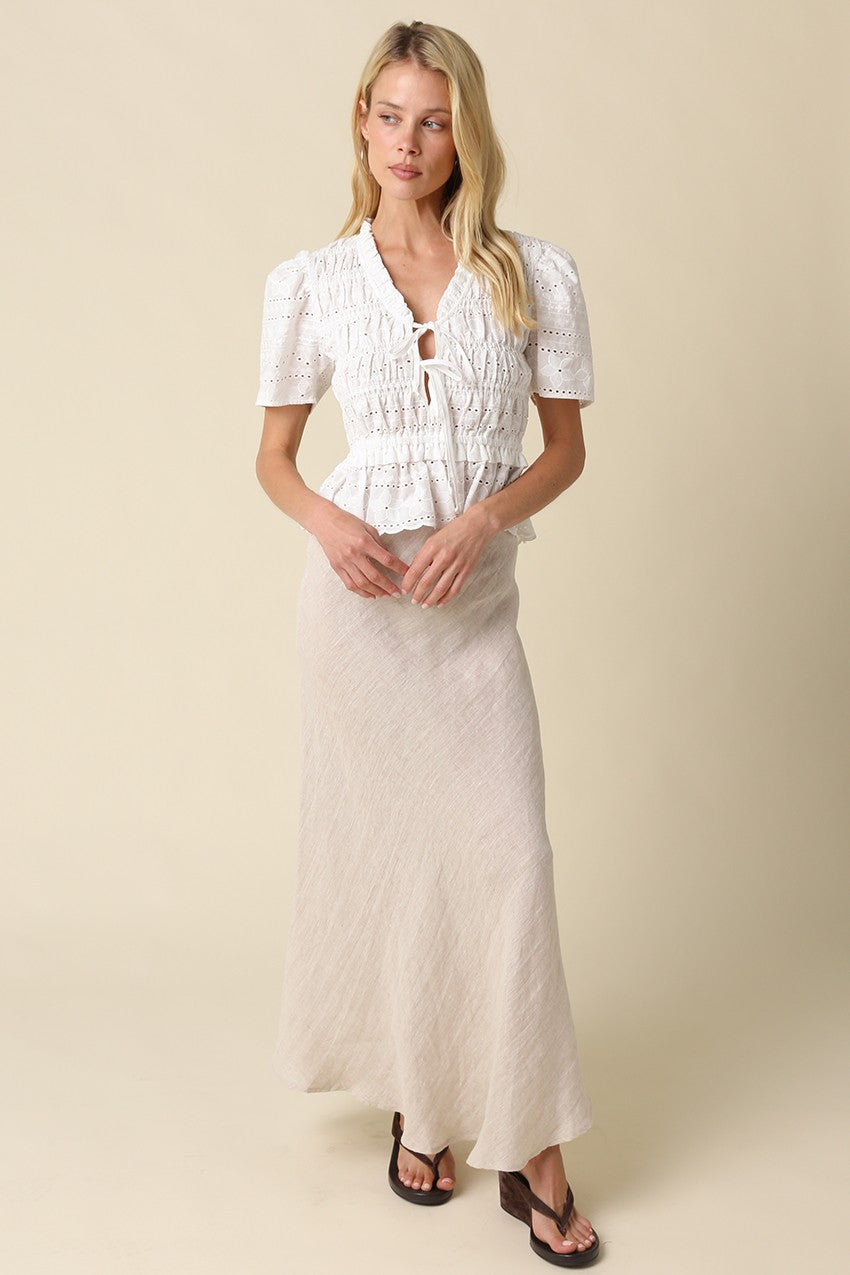Olivaceous | Zuri Linen Maxi Skirt | Sweetest Stitch Boutique Richmond