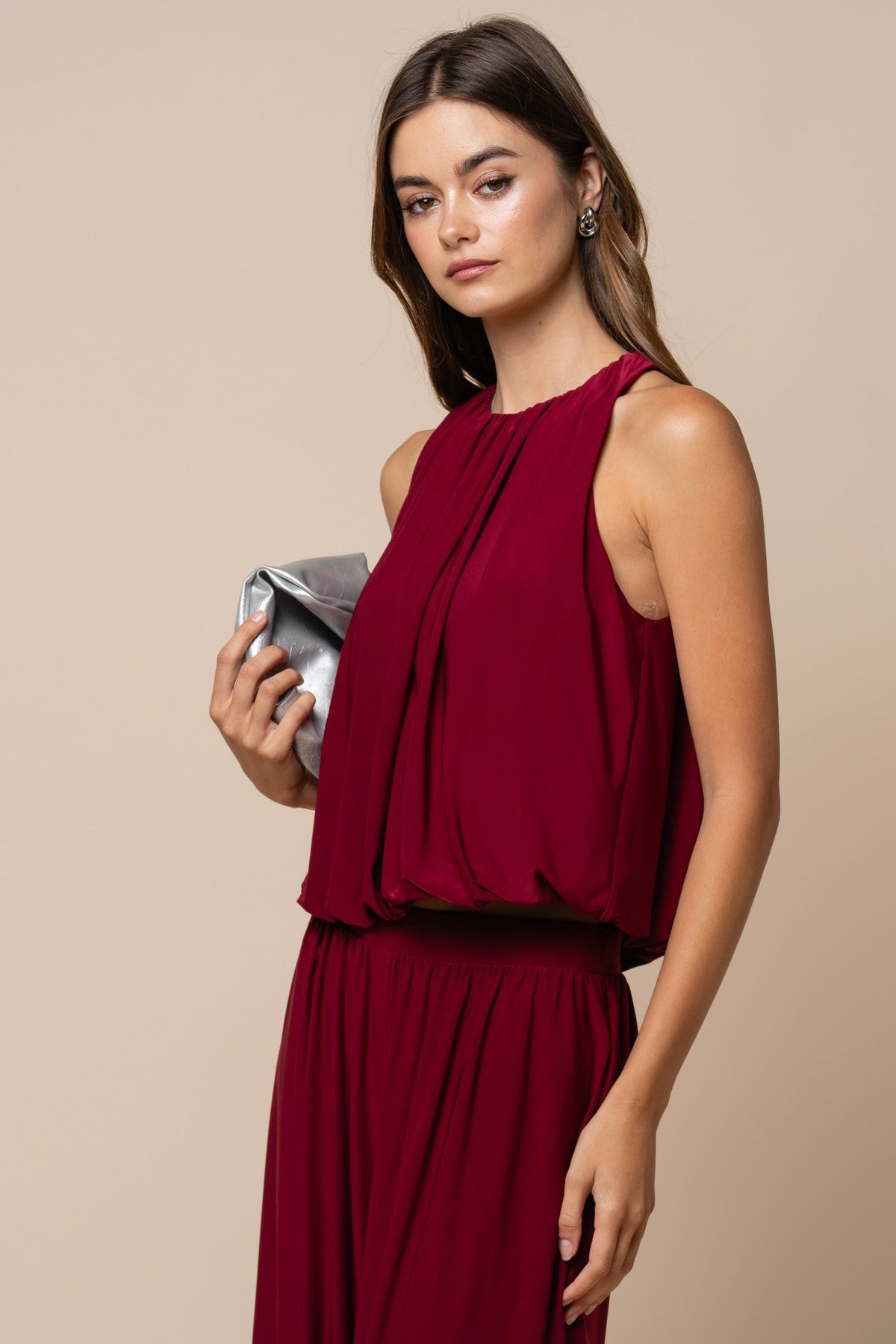 Lalavon | Liza Sleeveless Top - Burgundy | Sweetest Stitch Boutique
