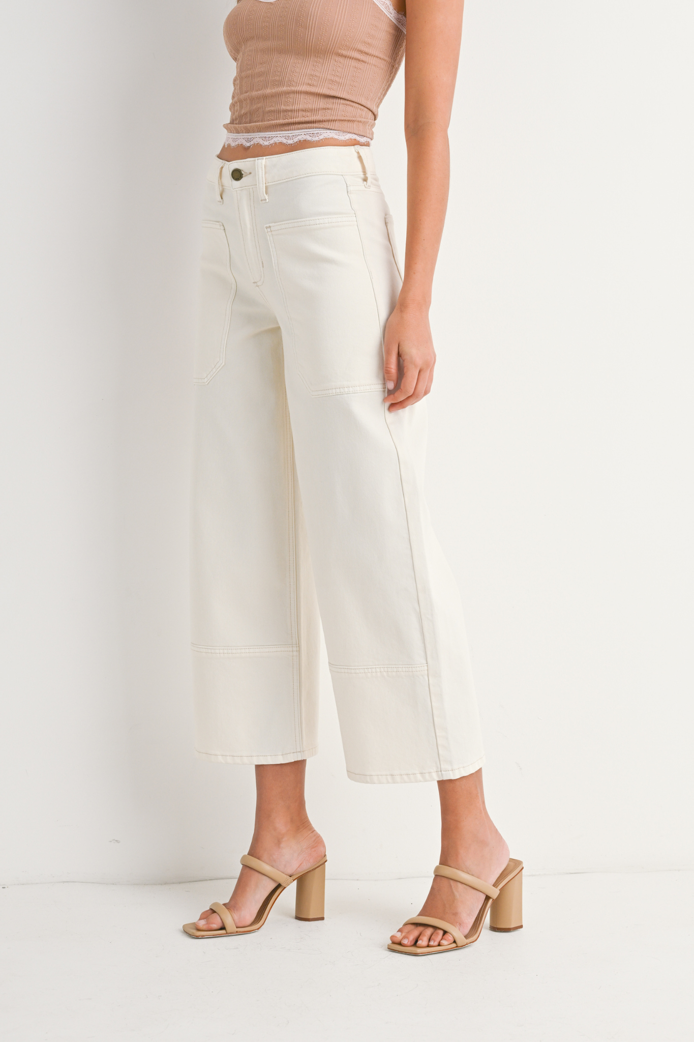 Just Black Denim | Brooke Wide Leg Cropped Jeans | Sweetest Stitch