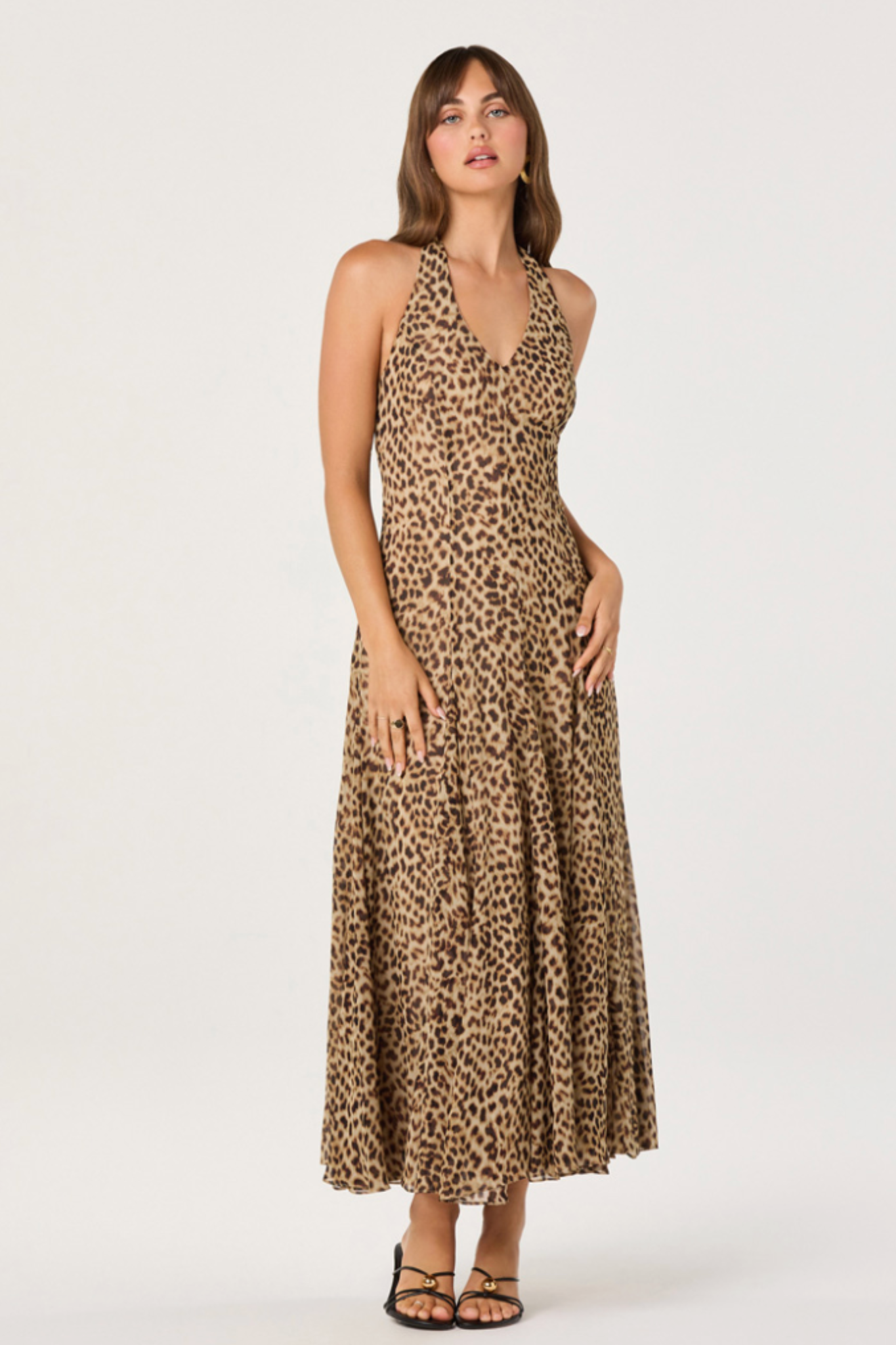 ASTR The Label | Myra V-Neck Halter Maxi Dress | Sweetest Stitch