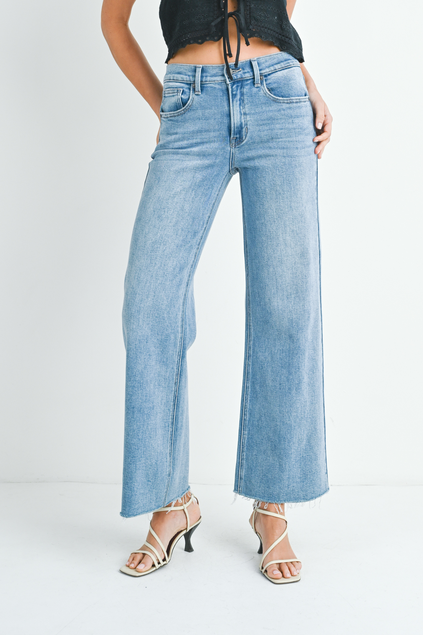 Just Black Denim | Giselle Wide Leg Jeans | Sweetest Stitch Boutique