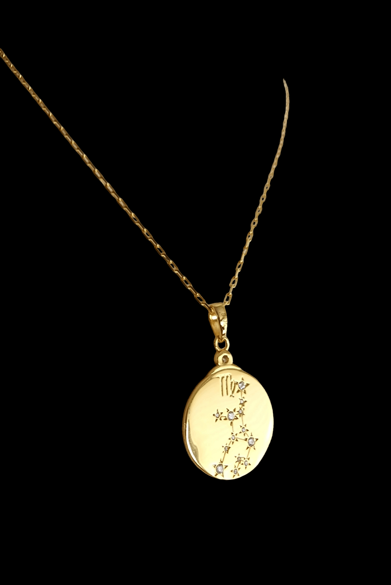 Gold Zodiac Virgo Constellation Necklace
