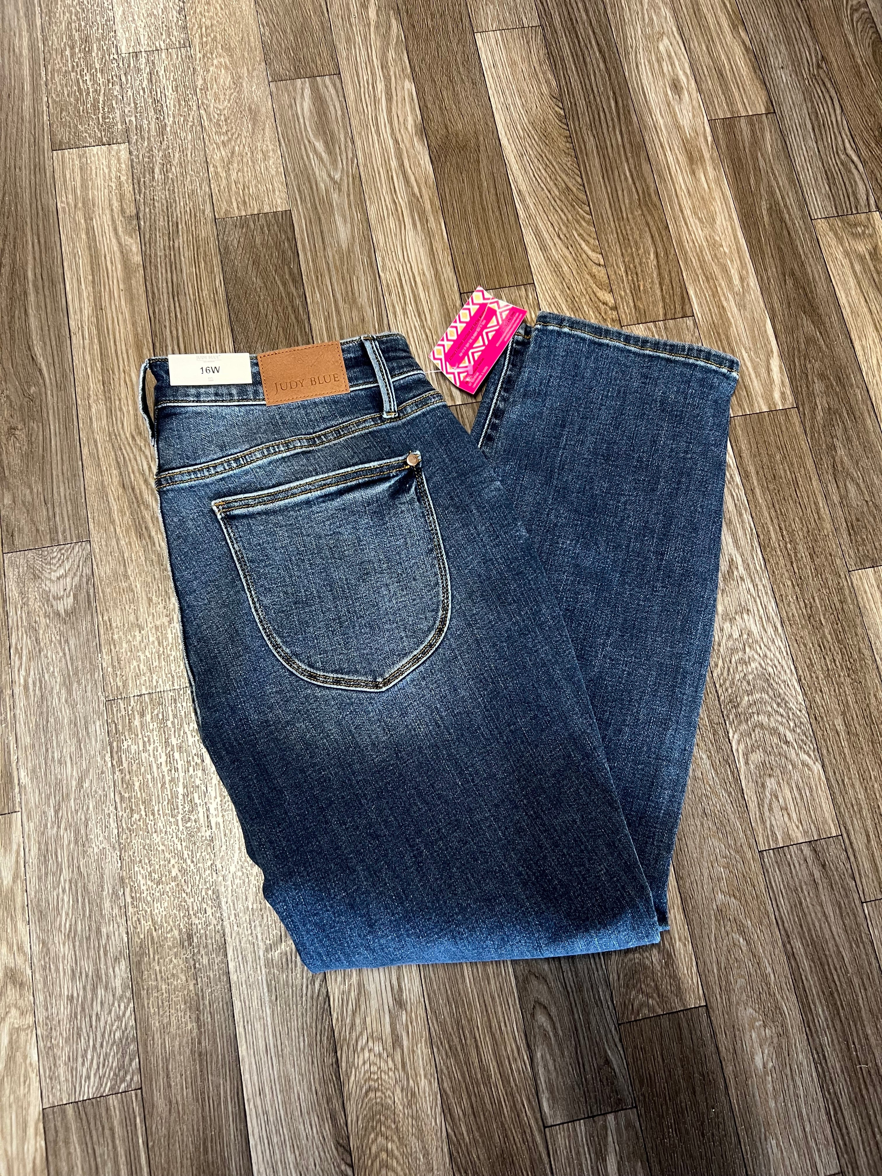 Judy Blue High Waist Slim Fit Dark Wash Denim Jeans - Athena's Fashion Boutique