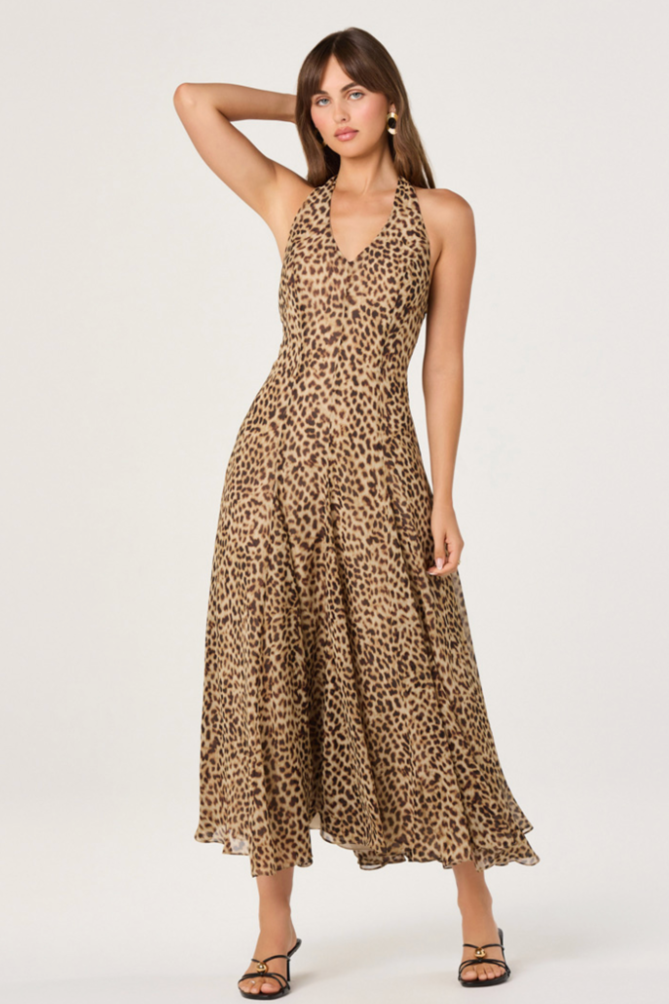 ASTR The Label | Myra V-Neck Halter Maxi Dress | Sweetest Stitch