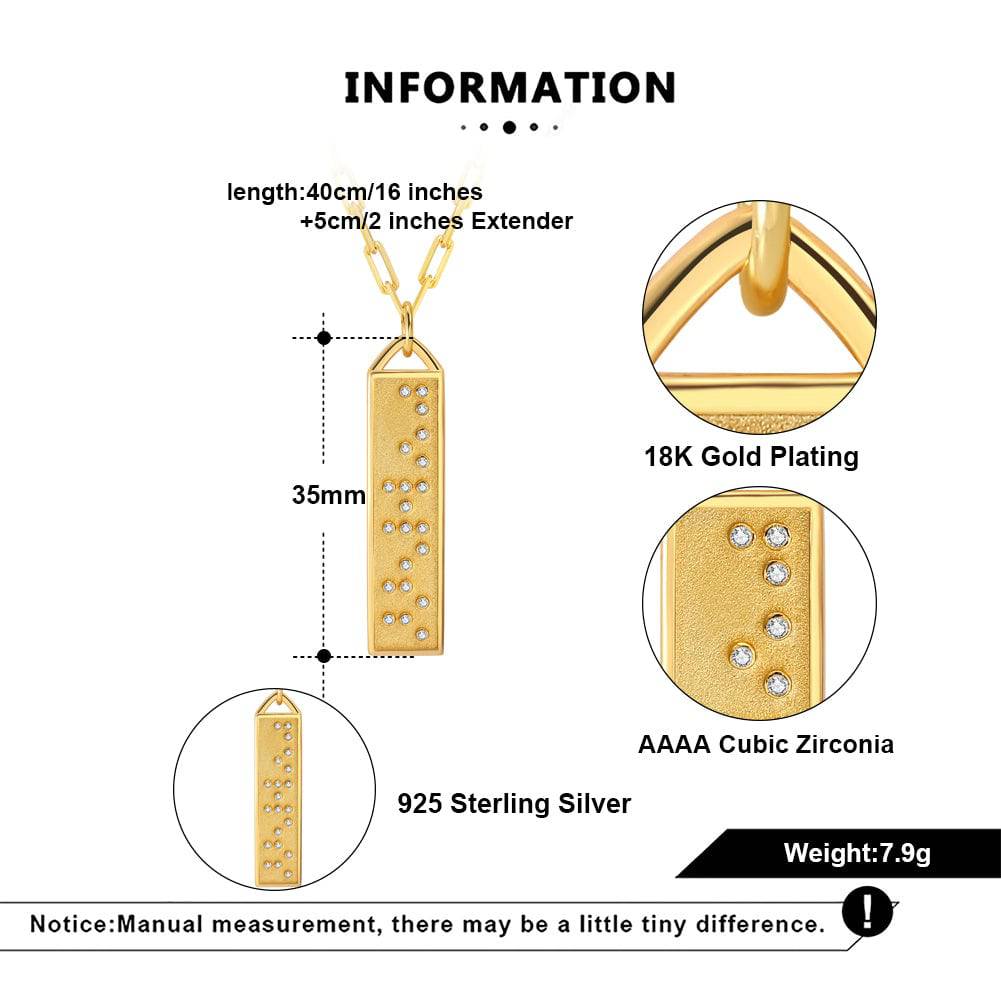 Touchstone Fearless Bar Necklace Gold