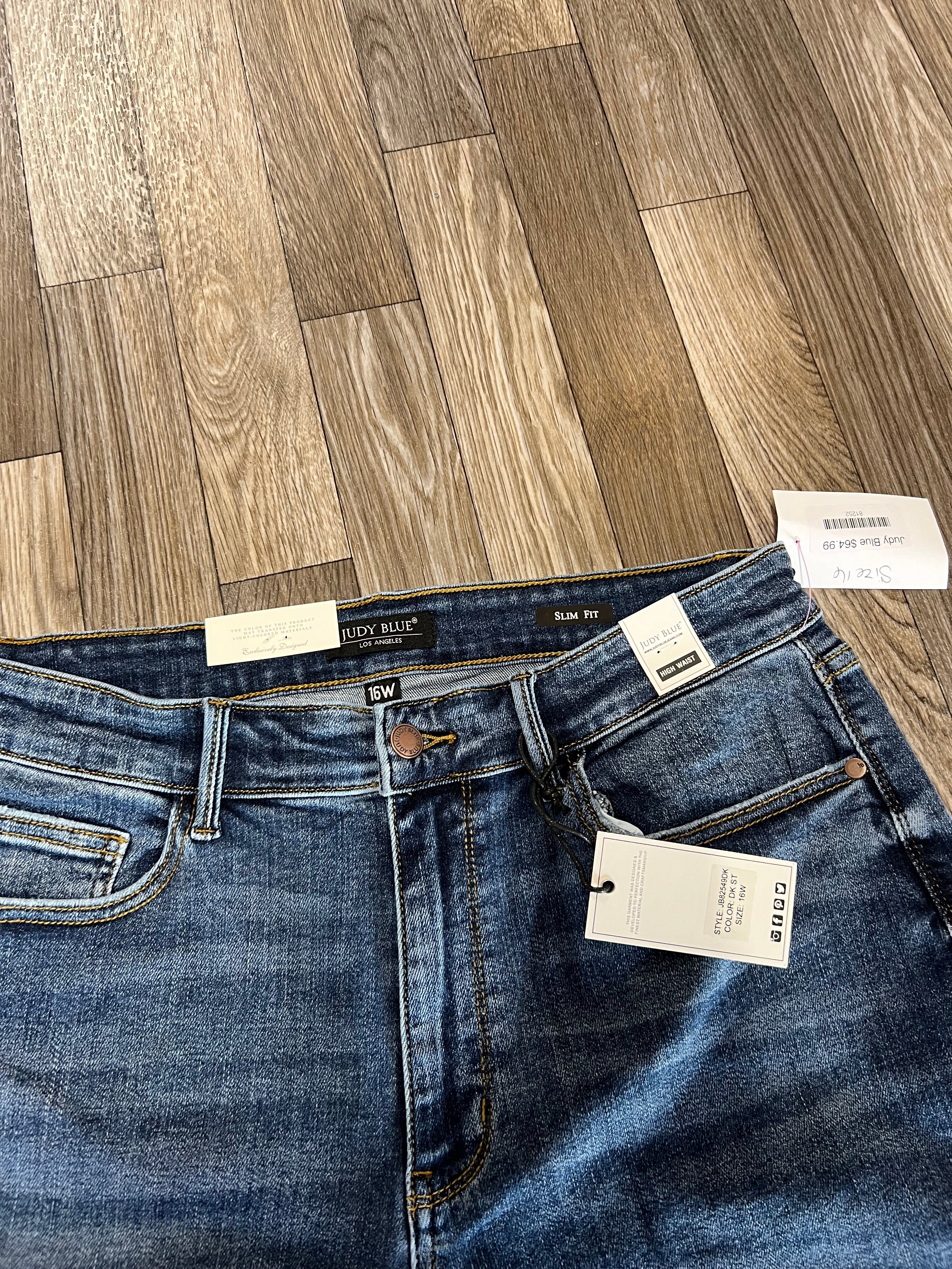 Judy Blue High Waist Slim Fit Dark Wash Denim Jeans - Athena's Fashion Boutique