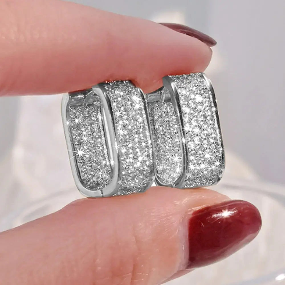 U Shaped Diamond Earrings - Yayas Glam & Gift Shop