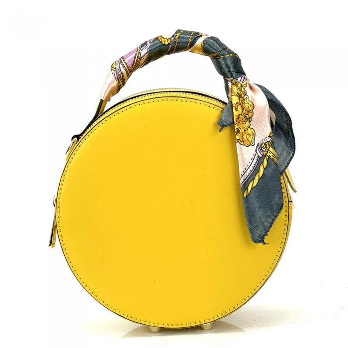 Round Genuine Leather Crossbody Handbag - Yayas Glam & Gift Shop