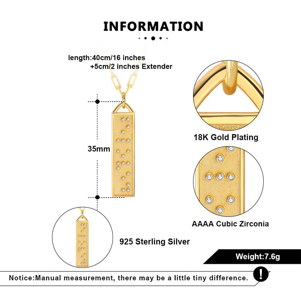 Touchstone Beloved Bar Necklace Gold