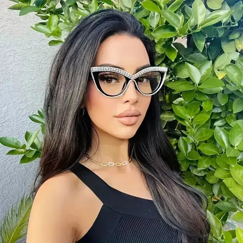 Rhinestone Frame Designer Glasses - Yayas Glam & Gift Shop