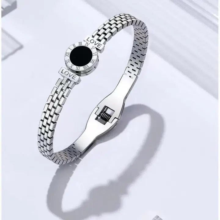 18k Gold Engraved Love Bangle - Yayas Glam & Gift Shop