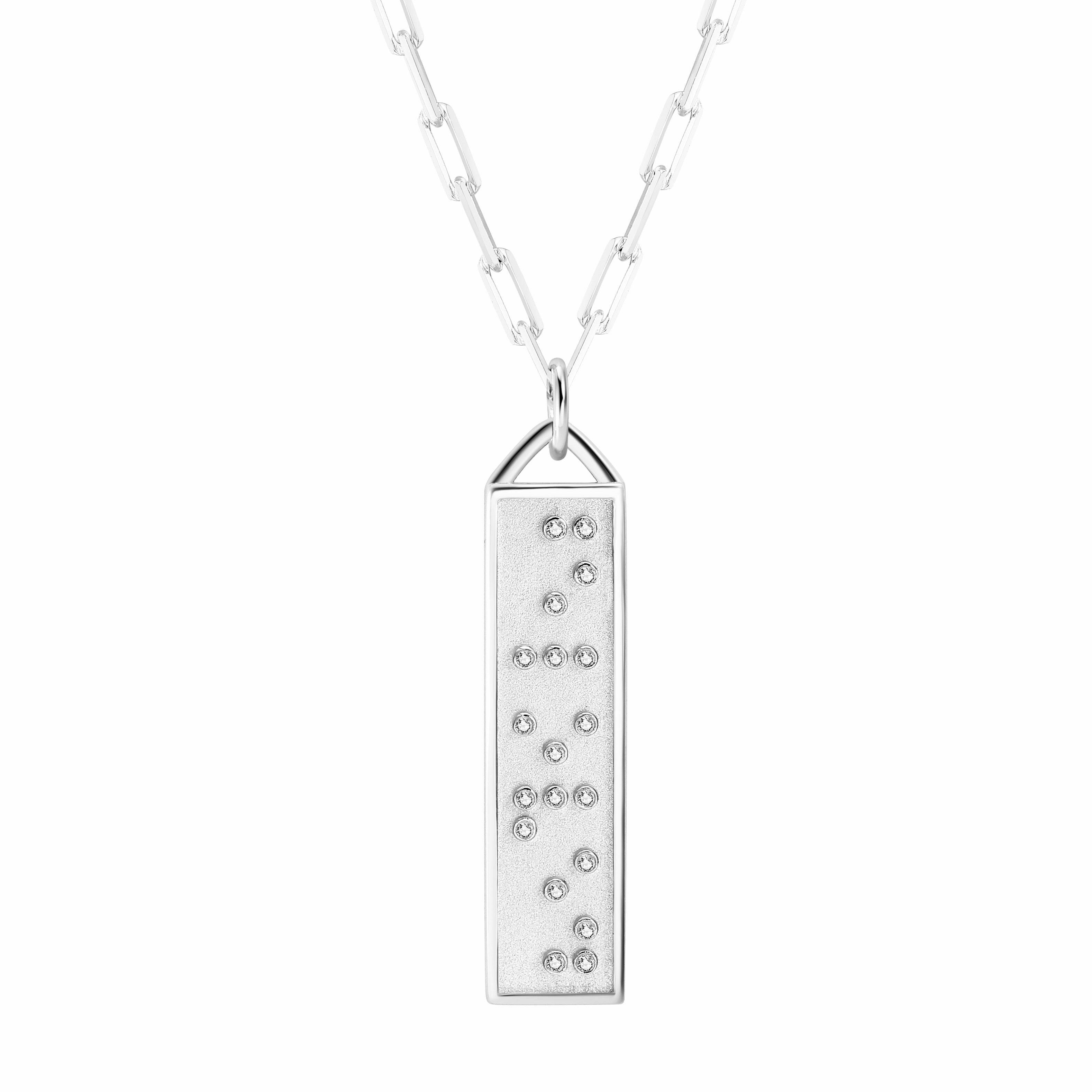Touchstone Beloved Bar Necklace Silver