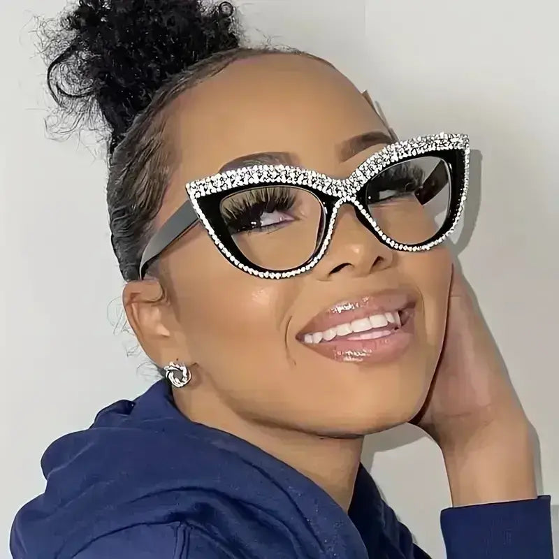 Rhinestone Frame Designer Glasses - Yayas Glam & Gift Shop