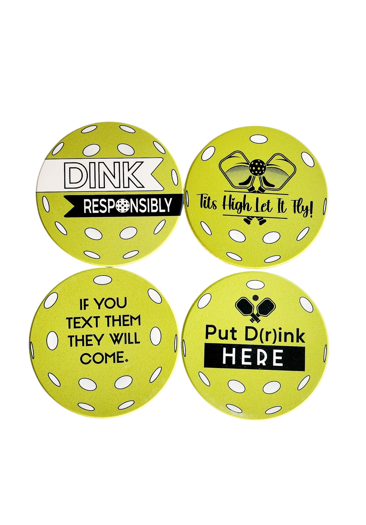 Pickleball Coaster Set B