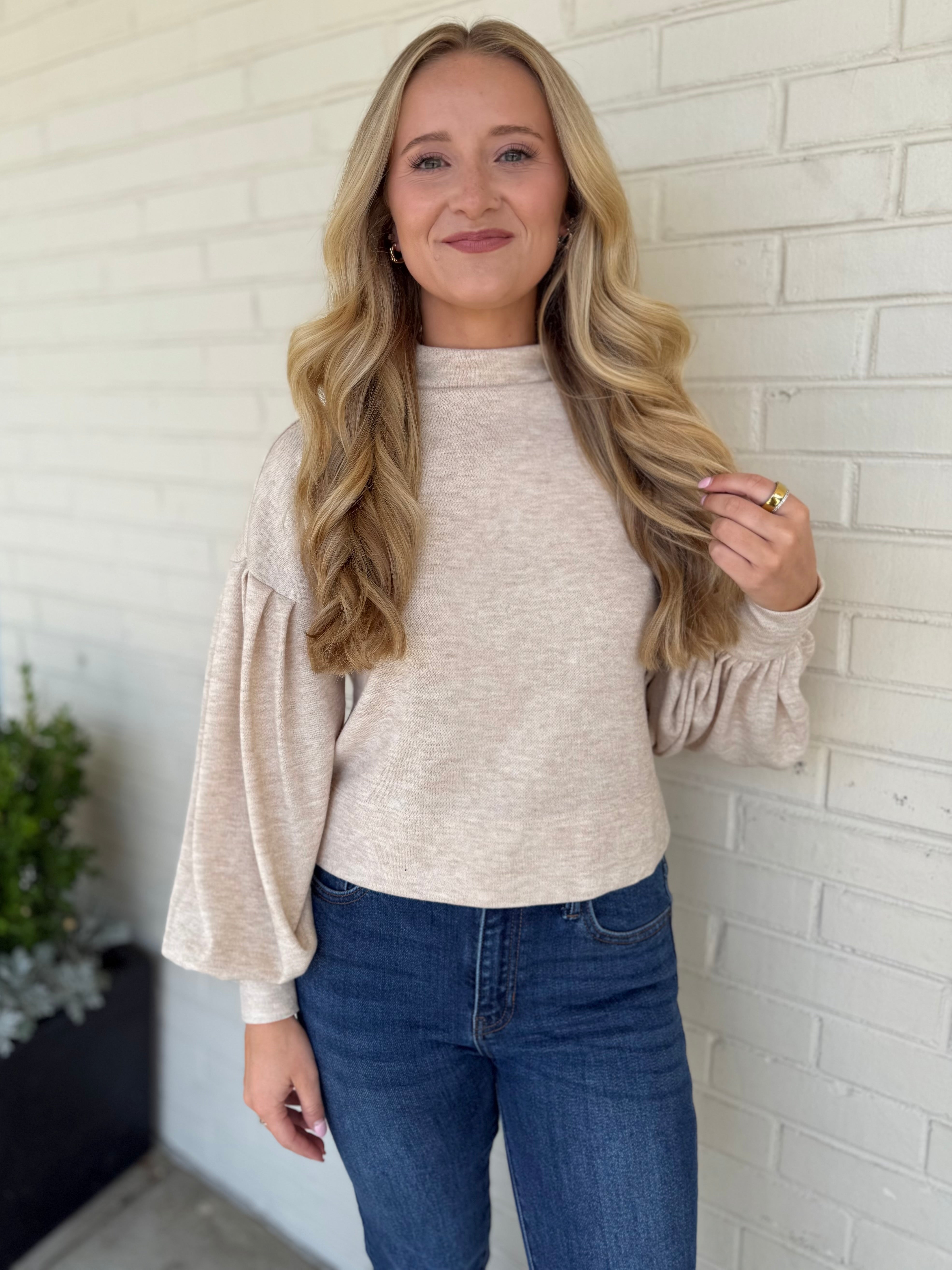 Entro | Audrey Balloon Sleeve Top | Sweetest Stitch Boutique