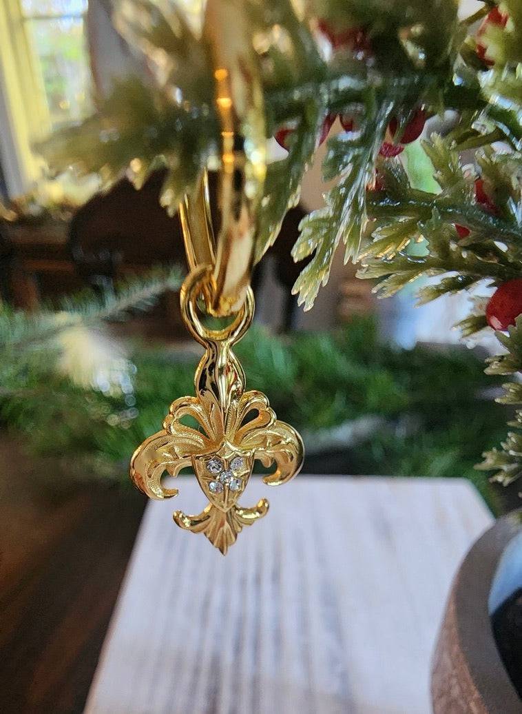 Saints and Saviors Gold Fleur Deni Huggie Hoop Earrings