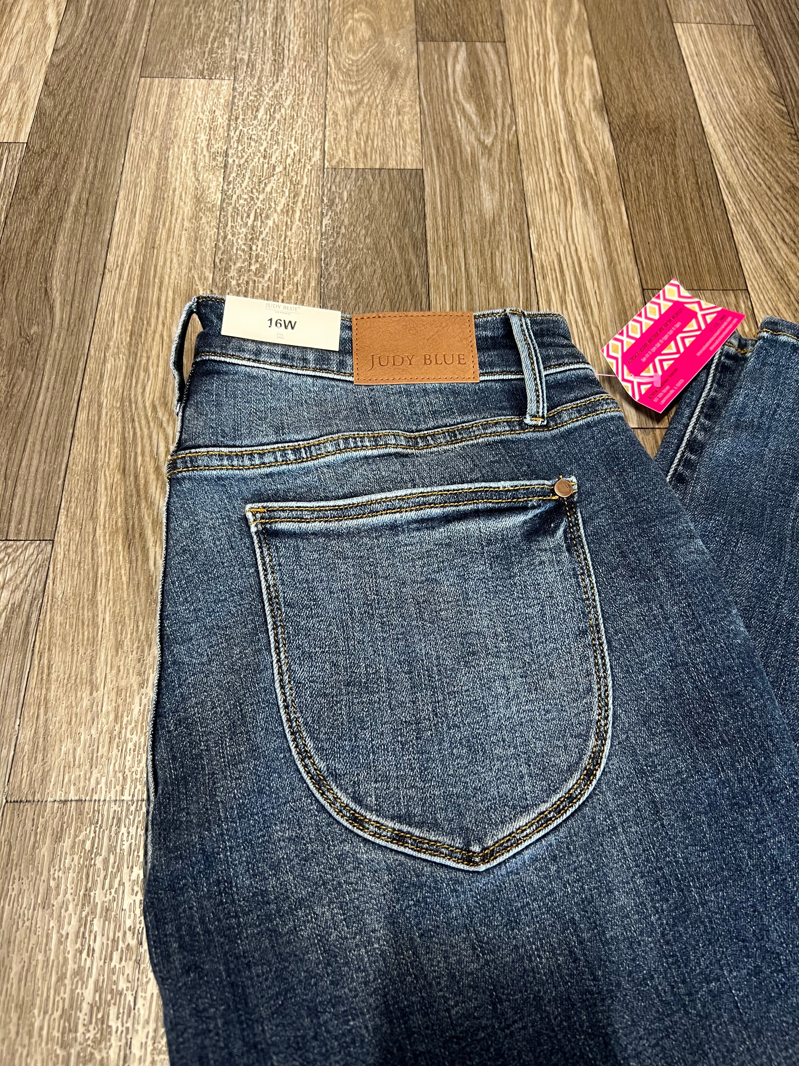 Judy Blue High Waist Slim Fit Dark Wash Denim Jeans - Athena's Fashion Boutique