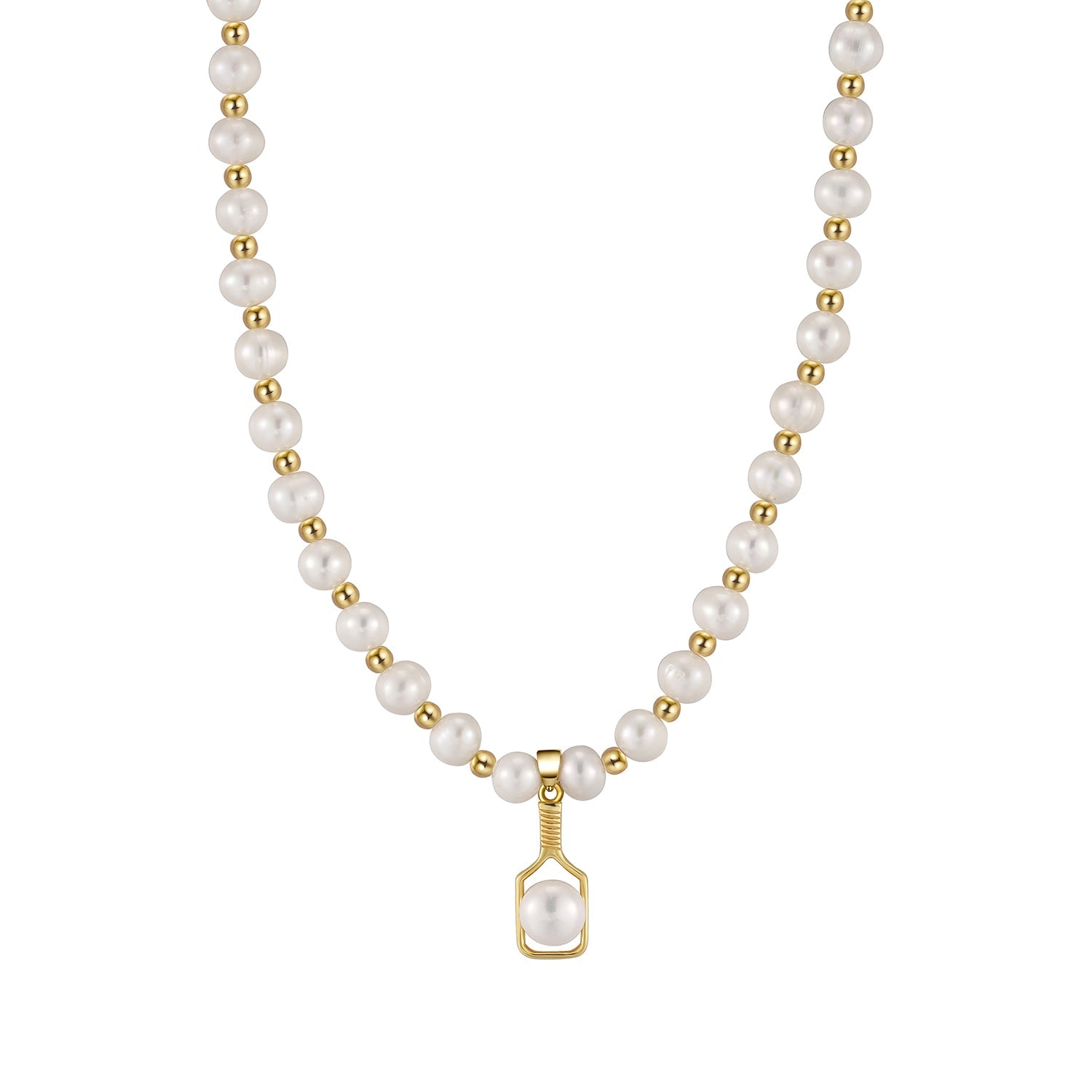 Pickleball Paddle Pearly Necklace
