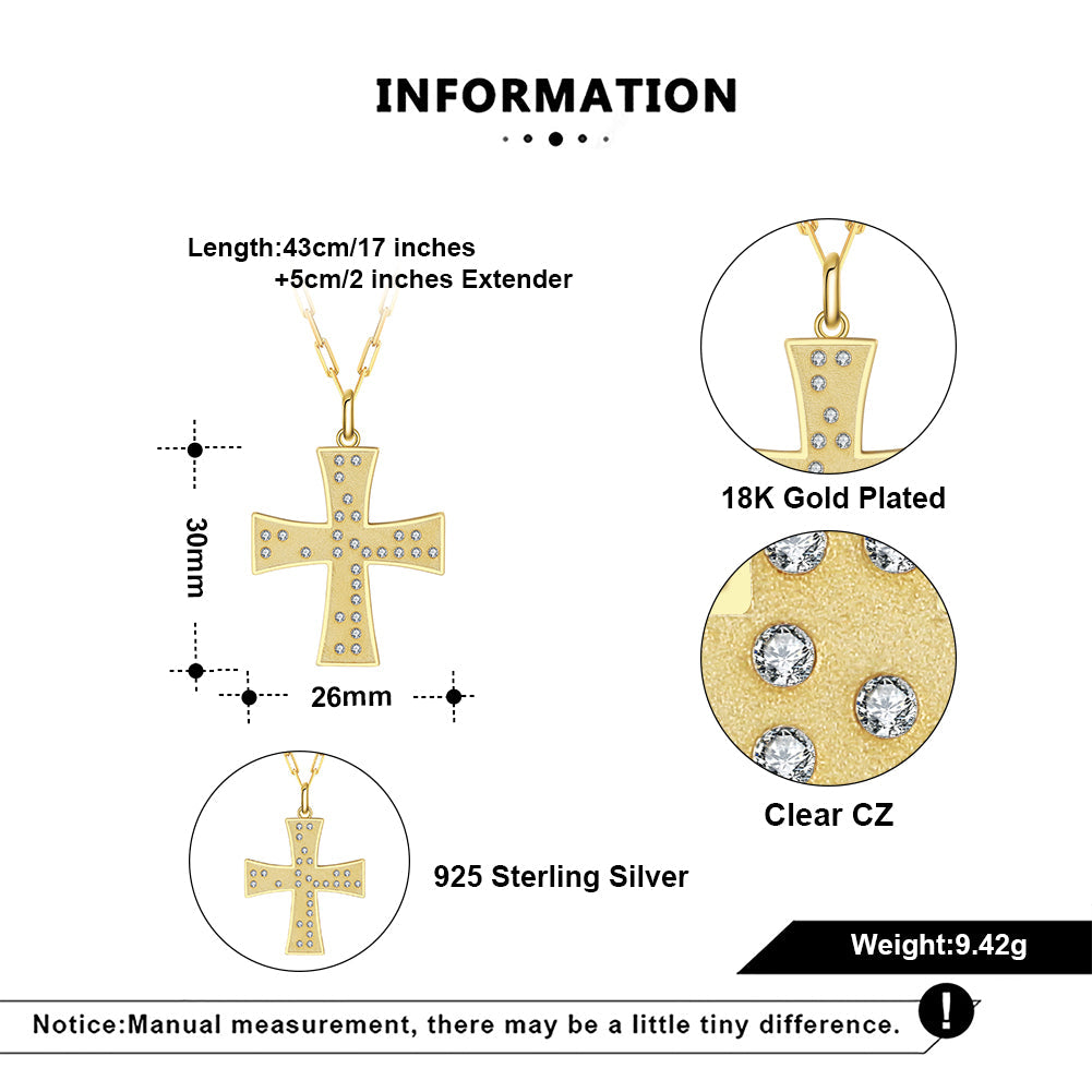 Touchstone Cross God/Love Necklace Gold Specs