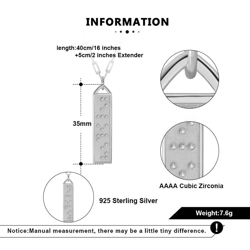 Touchstone Beloved Bar Necklace Silver