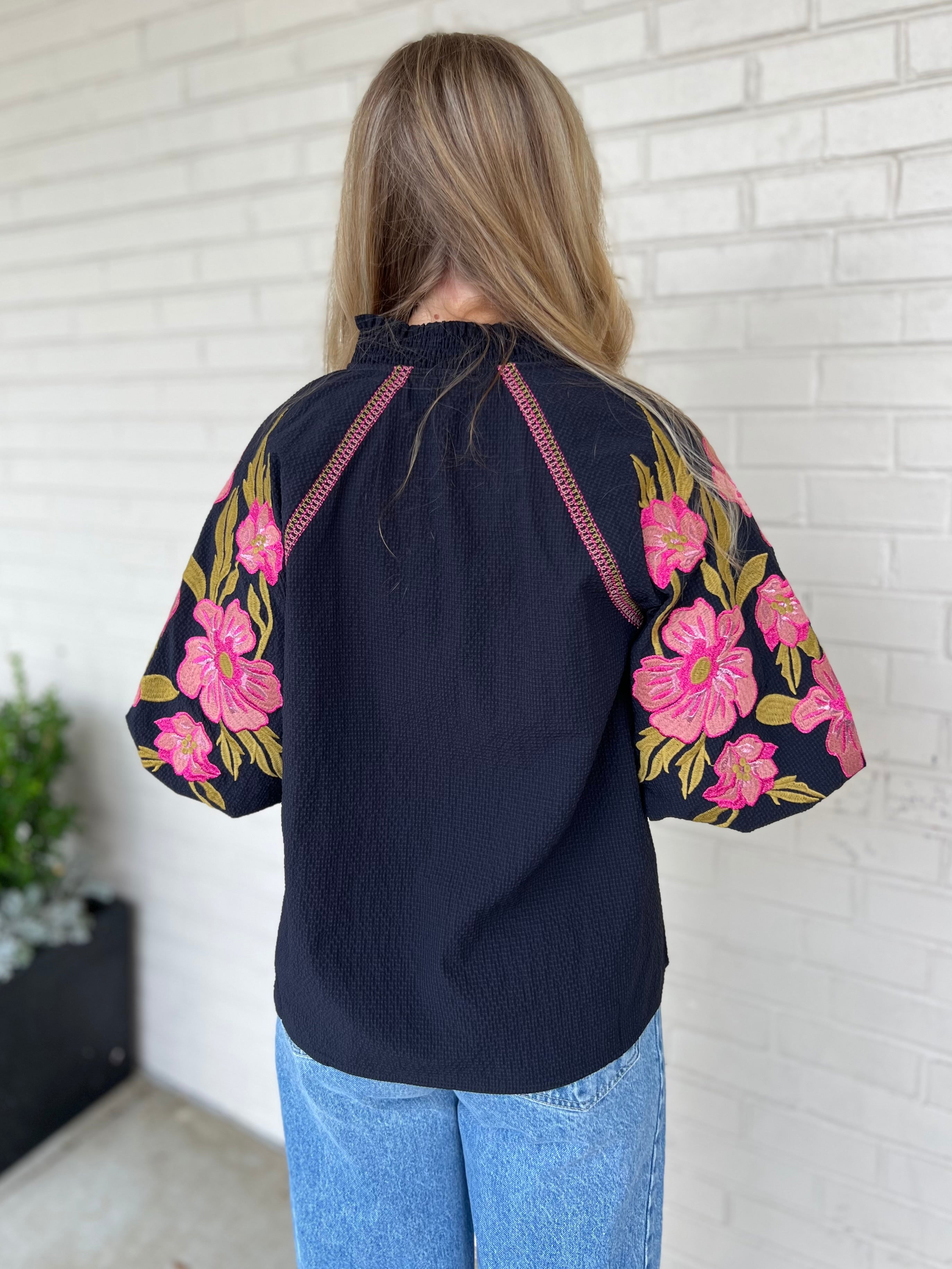 THML | Layla Puff Sleeve Floral Top | Sweetest Stitch