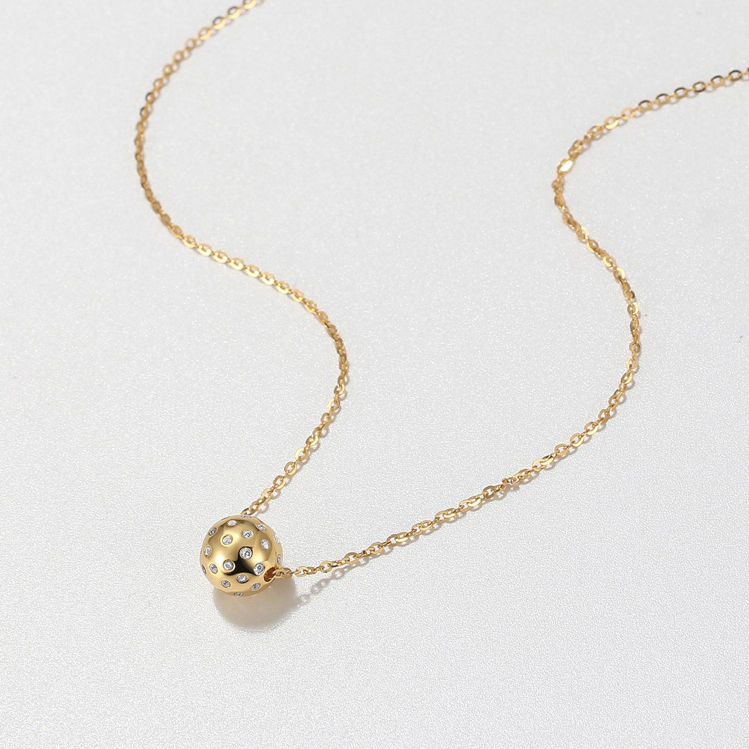 Pickleball Babe Belle BLING Ball Gold with Crystals Necklace