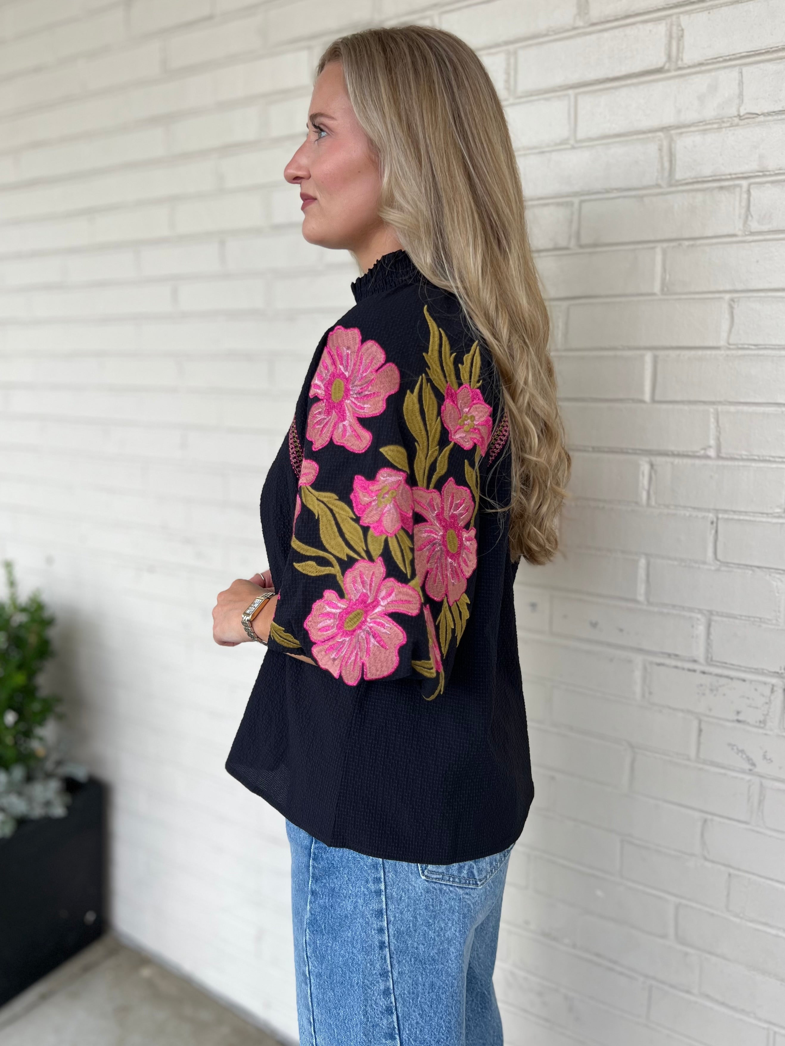 THML | Layla Puff Sleeve Floral Top | Sweetest Stitch