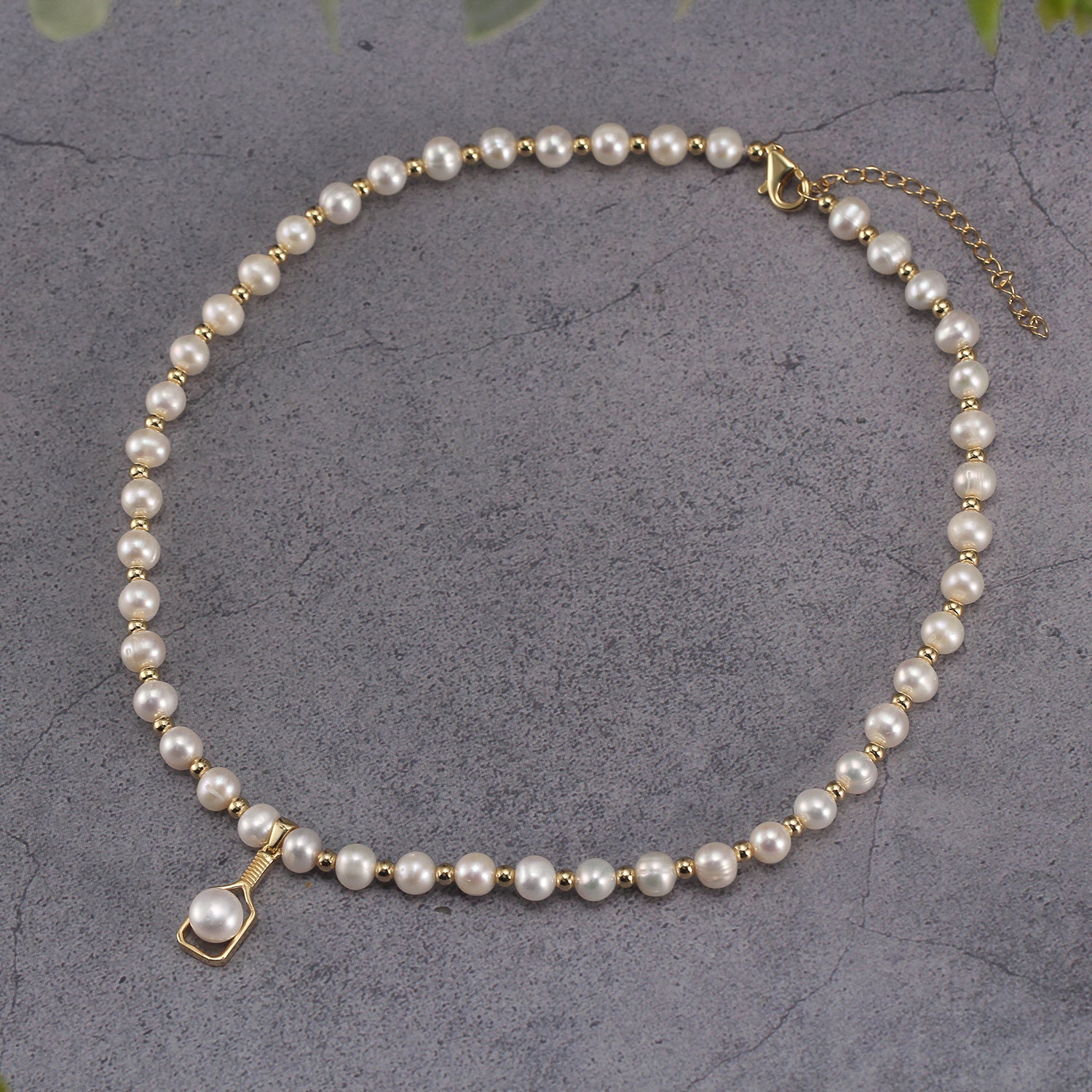 Pickleball Paddle Pearly Necklace