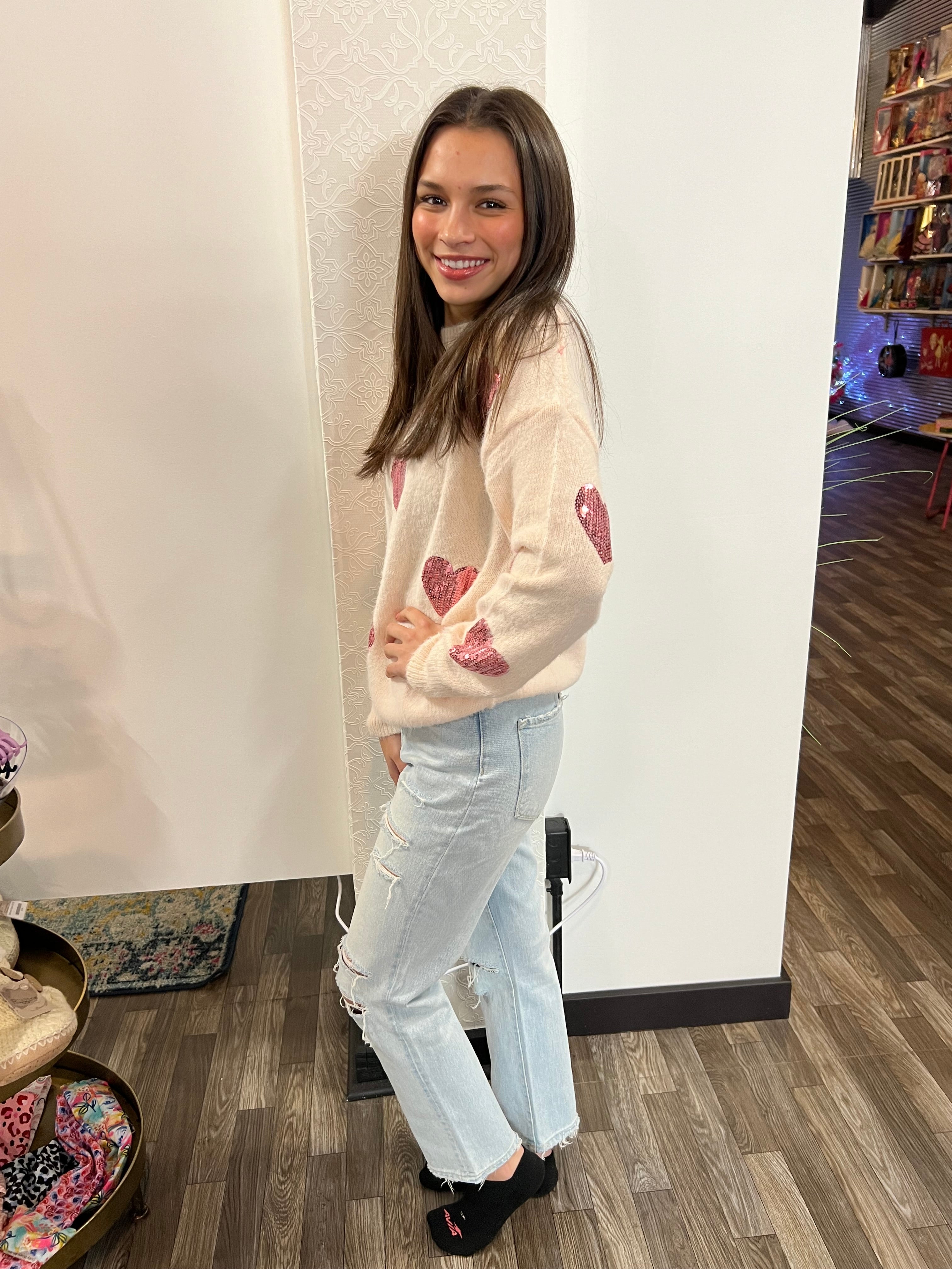 Vervet Super High Rise Distressed Crop Straight Jeans