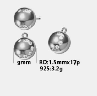 LoveMatch Tennis Ball Clip-on Charm Silver Specifications