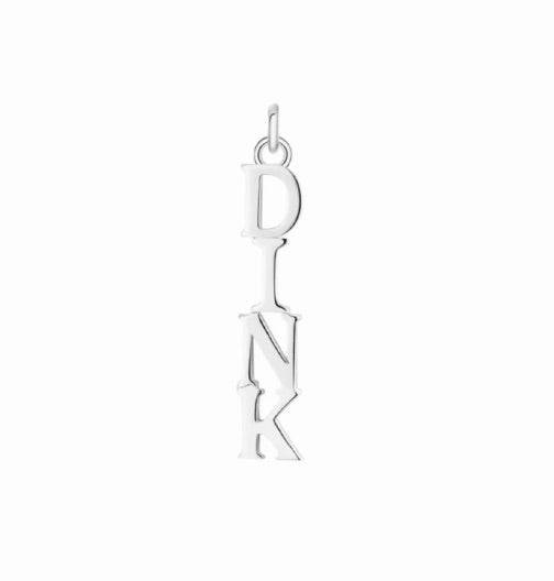 Pickleball DINK Clip On Charm Silver Text spells out "DINK"