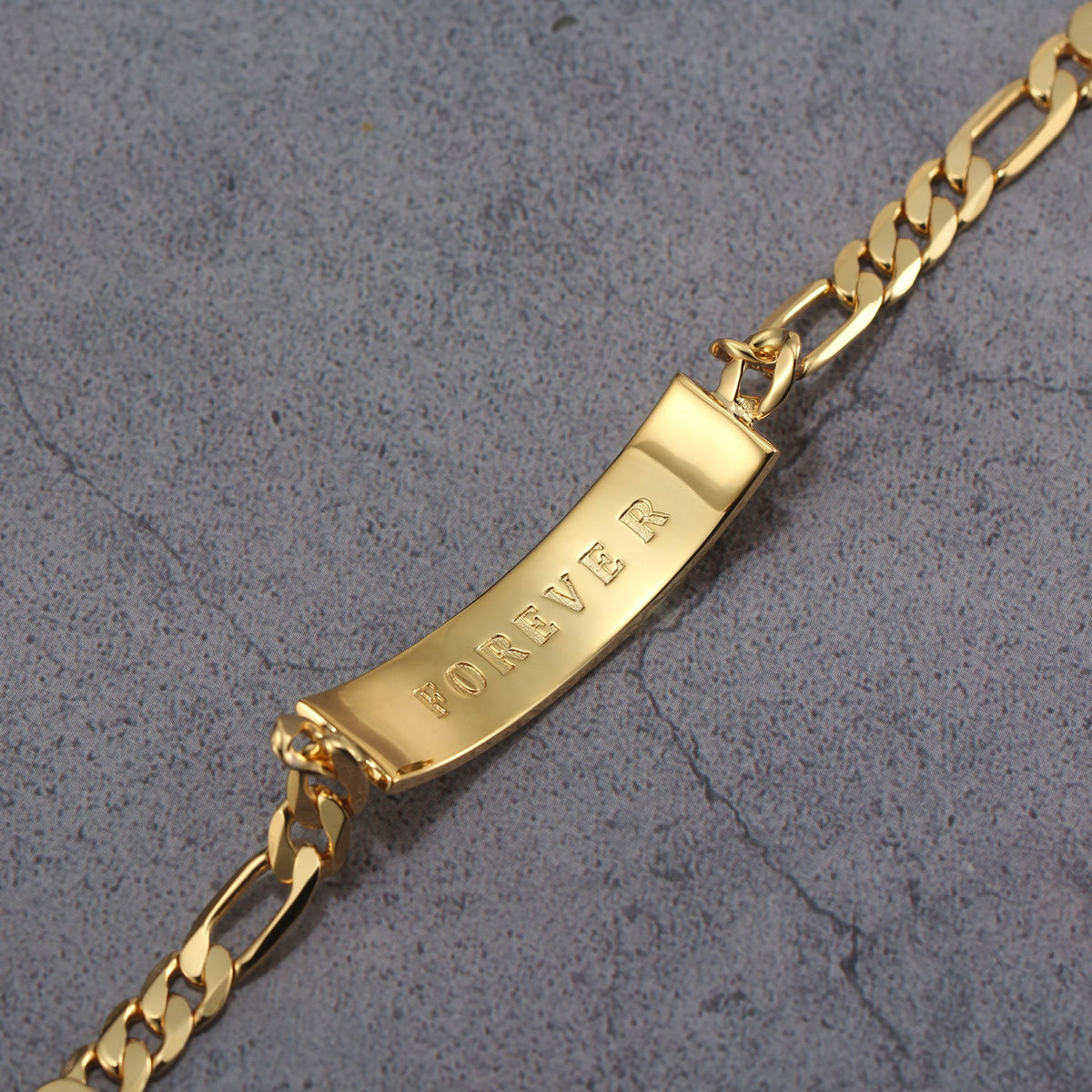 Touchstone 'Forever' ID Link Bracelet in Gold