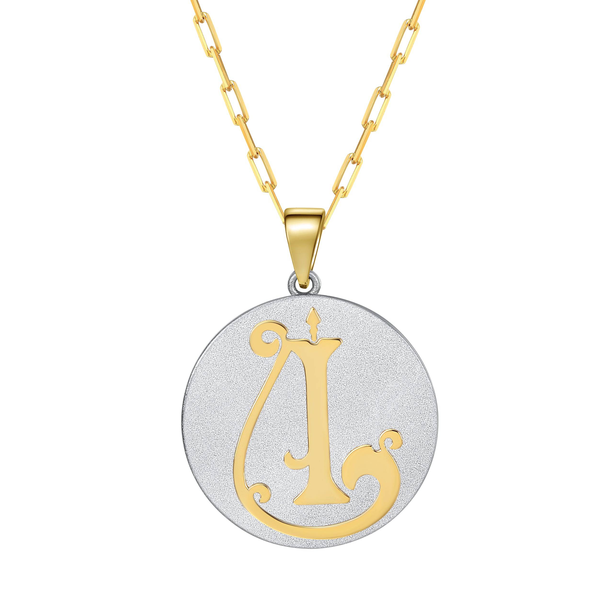 Saints & Saviors Fancy Initial Pendant Necklace A-Z