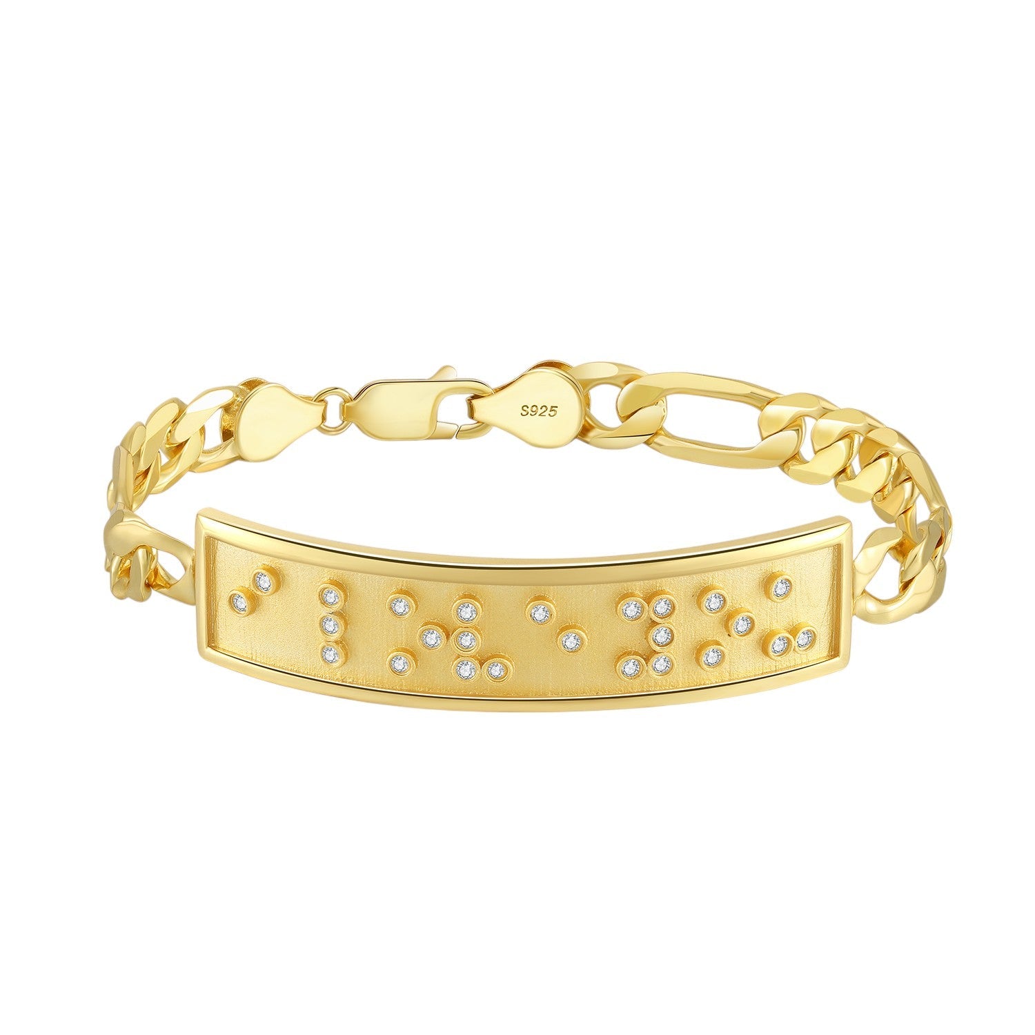 Touchstone I Love You ID Link Bracelet in Gold
