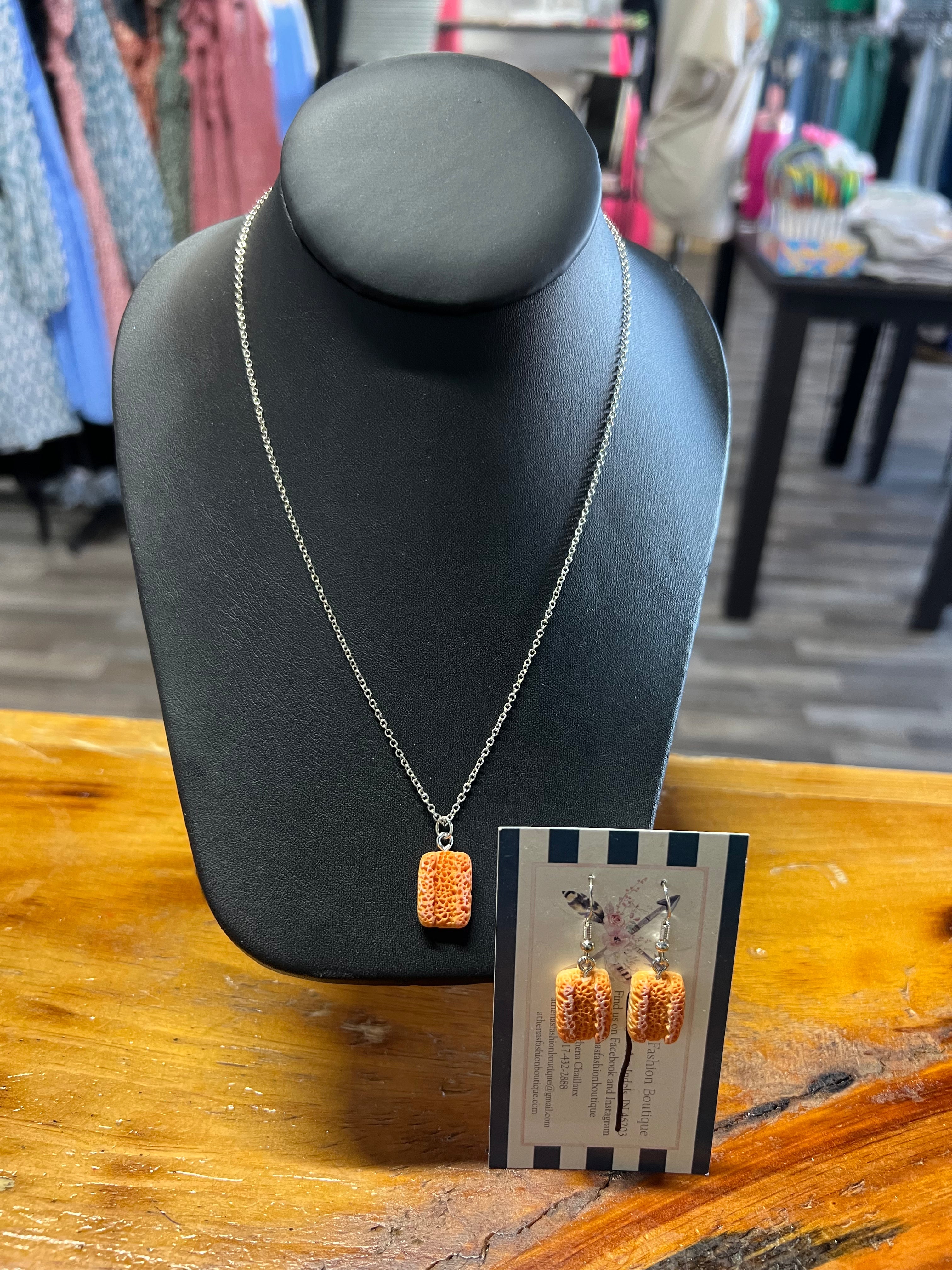 Bread Earrings .925 Sterling Silver Hooks - Athena's Fashion Boutique