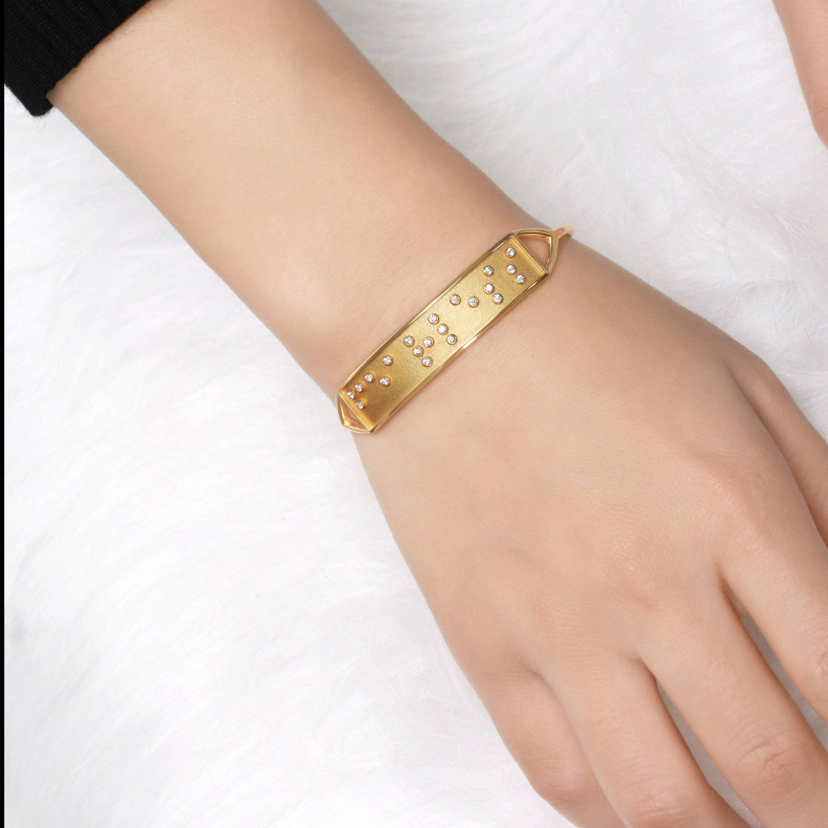 Touchstone Beloved Cuff Gold on model