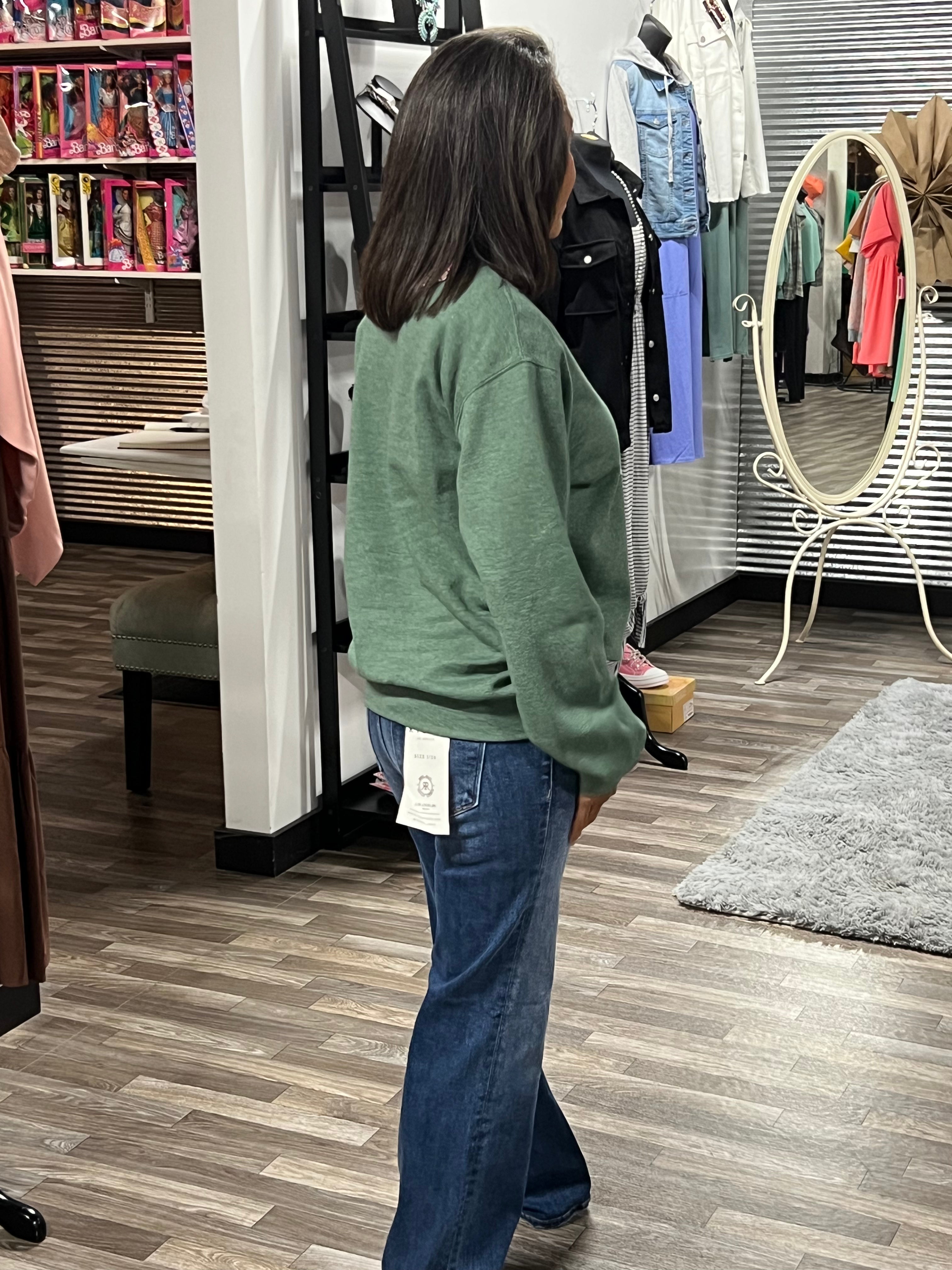 Green I Like Them Real Thick and Sprucy Sweatshirt