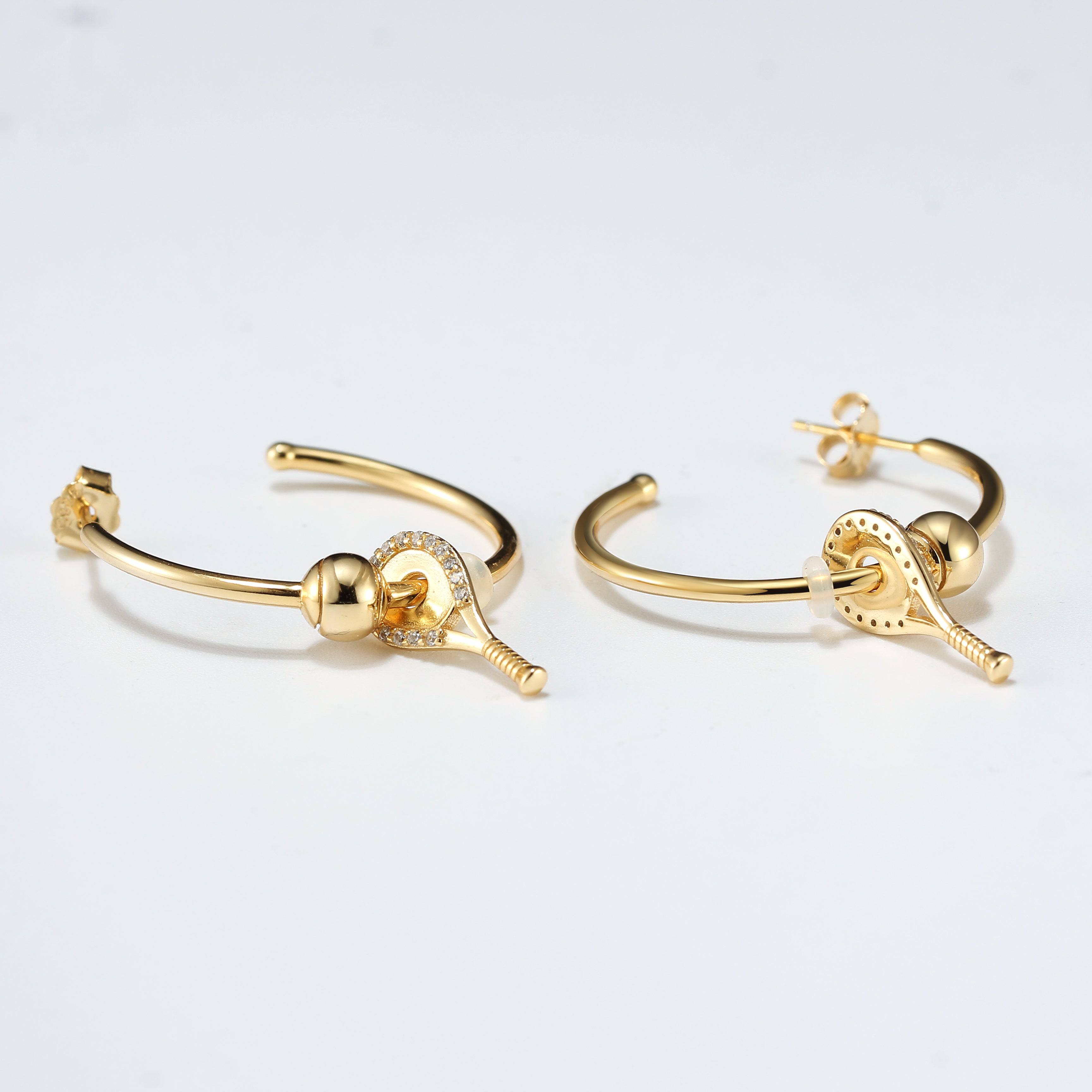 LoveMatch Tennis Hoop Playtime Earrings Gold